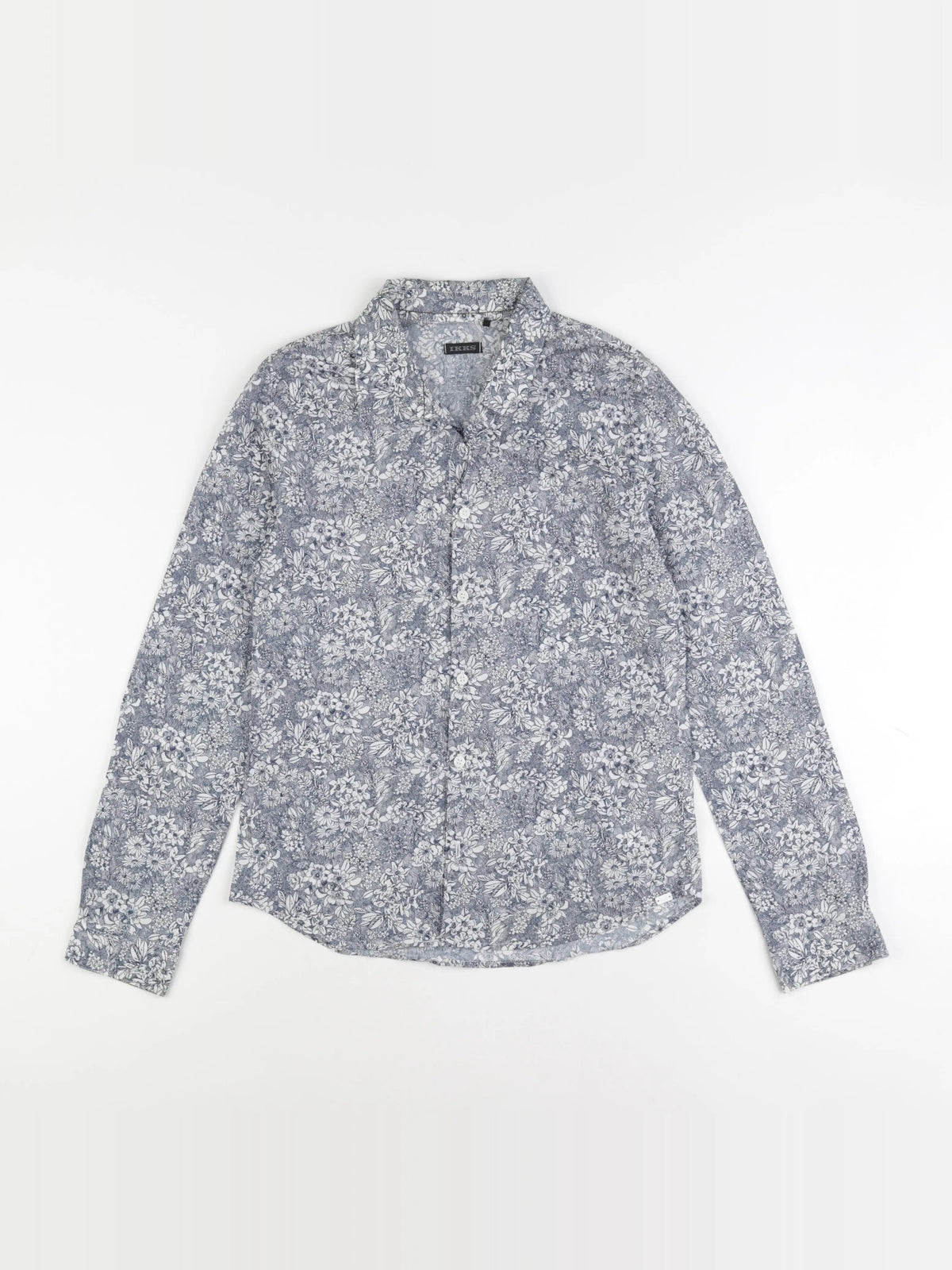 IKKS - chemise bleu, blanc - 12 ans