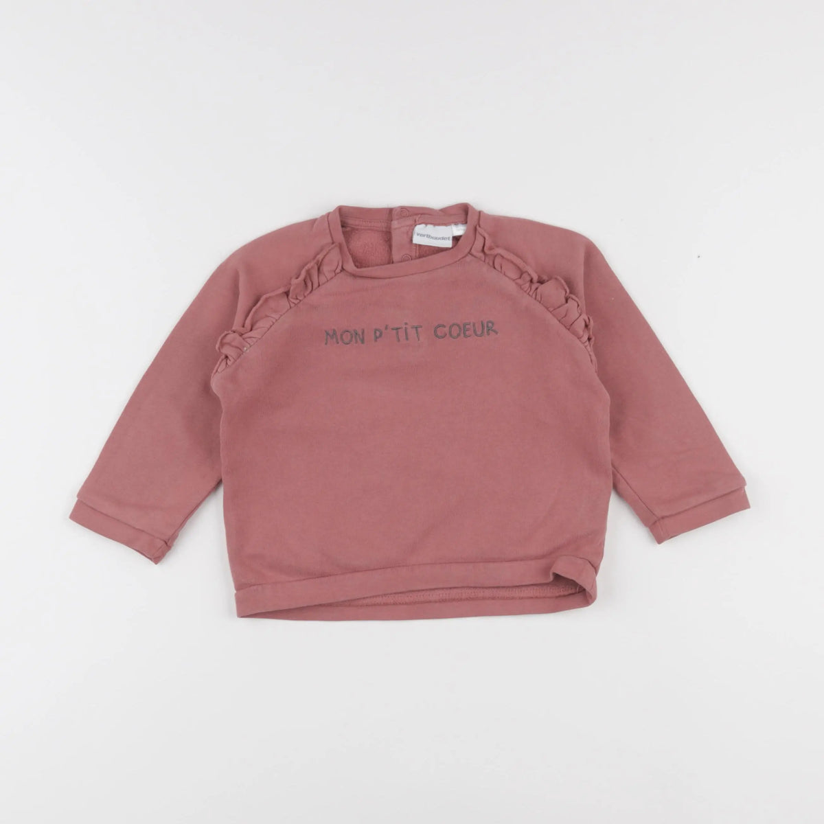 Vertbaudet - sweat rose - 2 ans