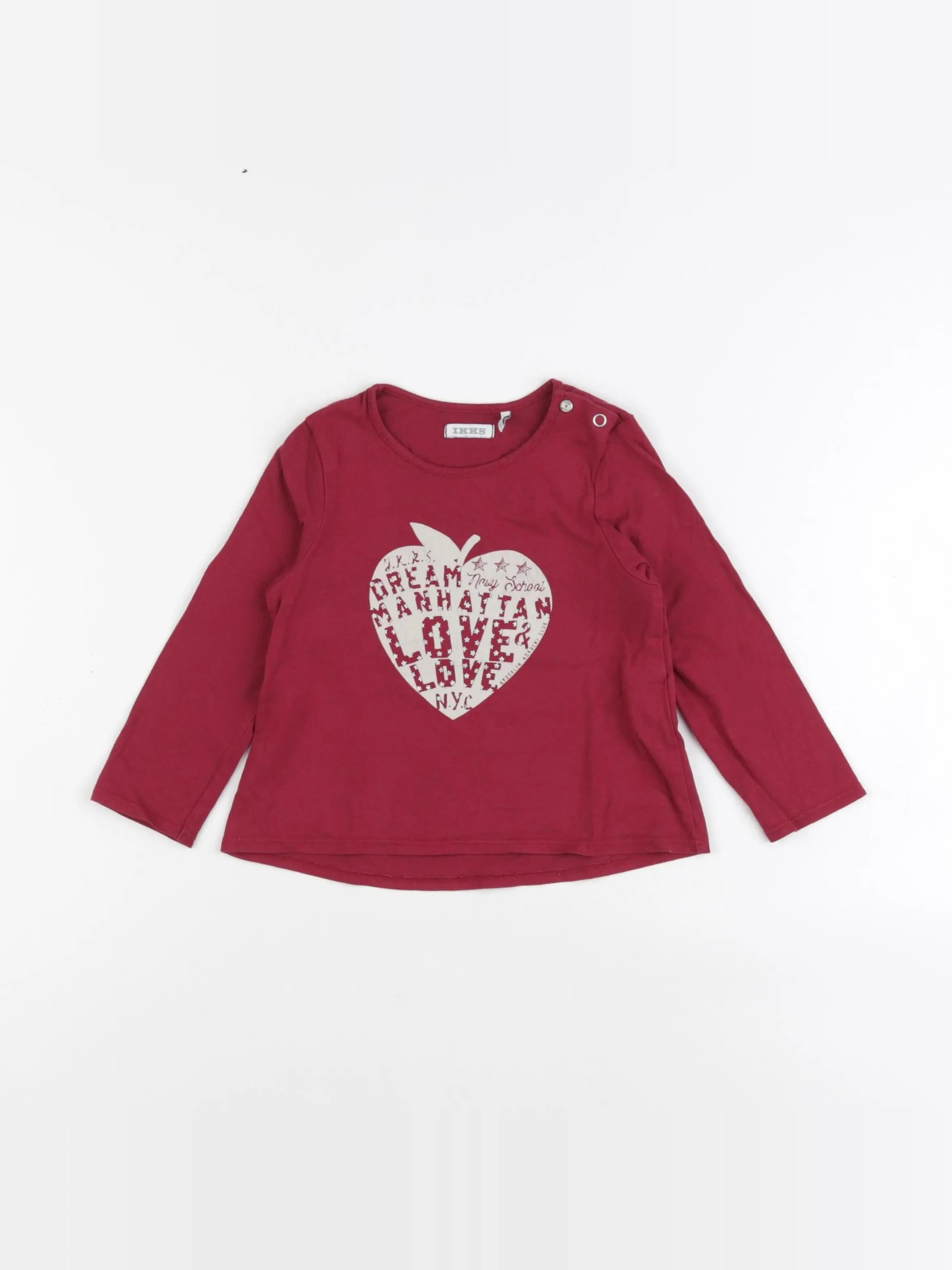 IKKS - tee-shirt rouge - 2 ans
