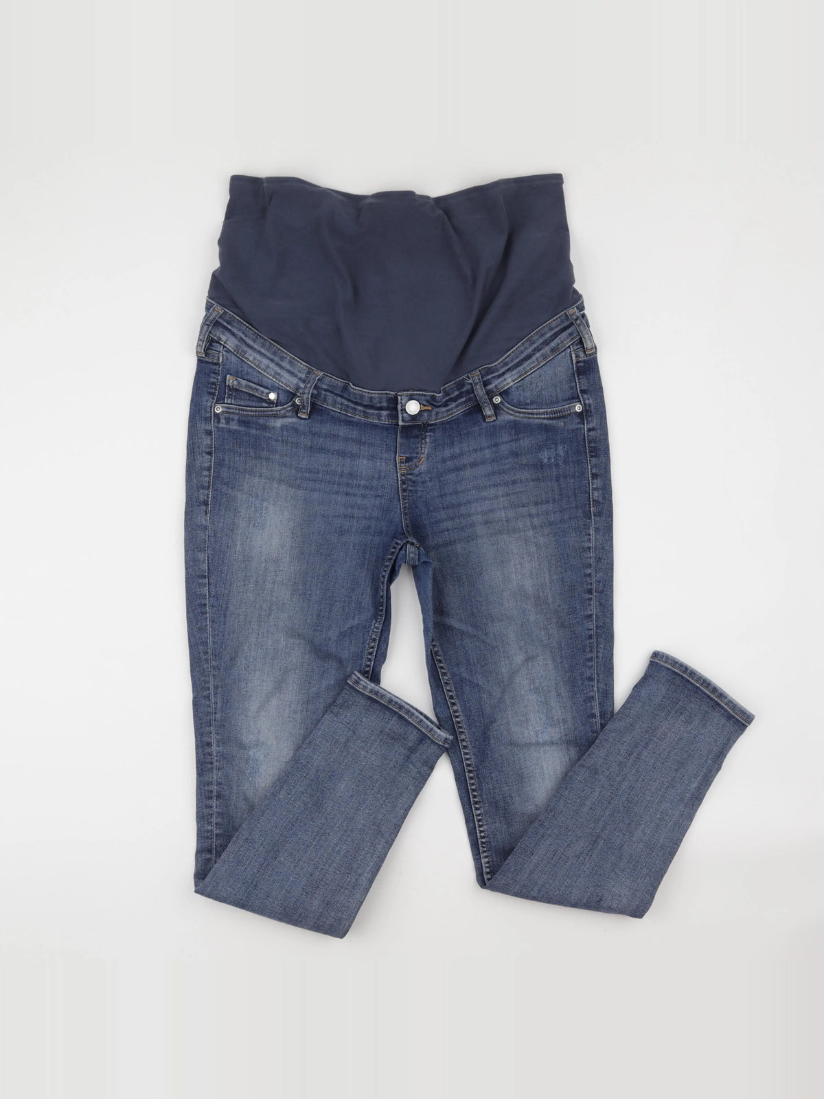 H&M - jean grossesse bleu - l