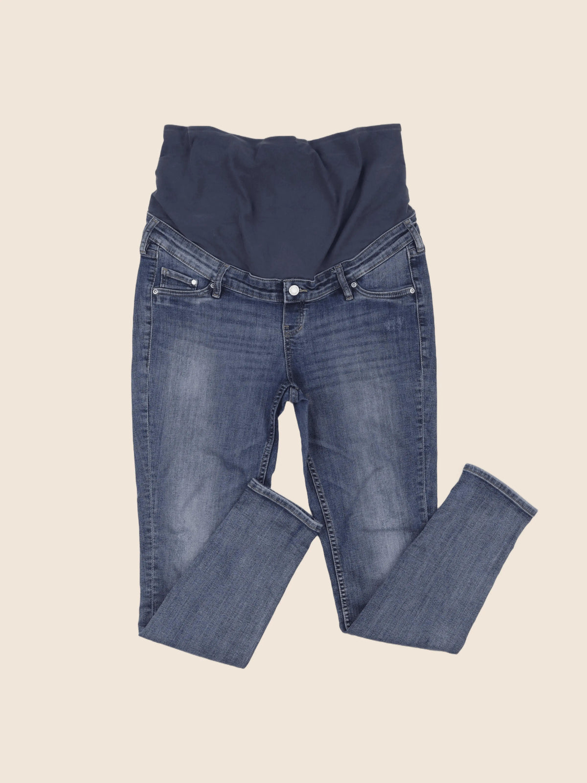 H&M - jean grossesse bleu - l