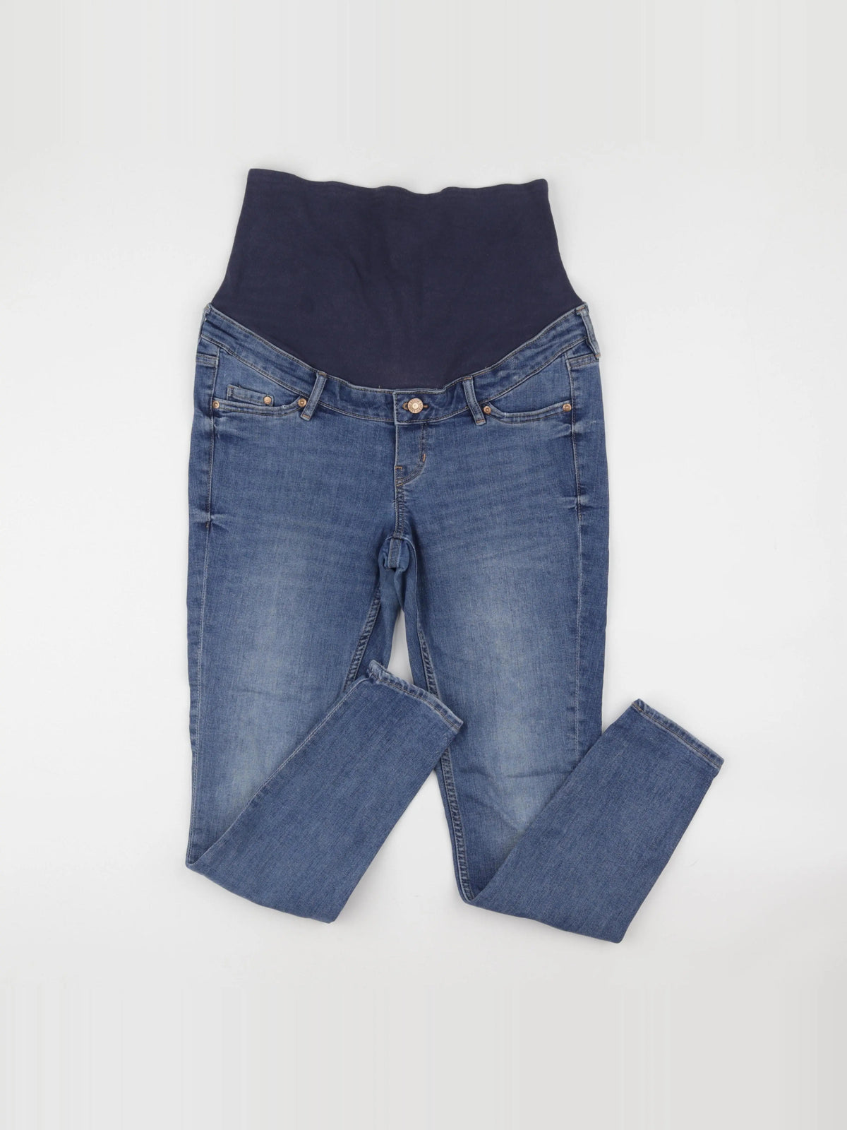 H&M - jean grossesse bleu - m
