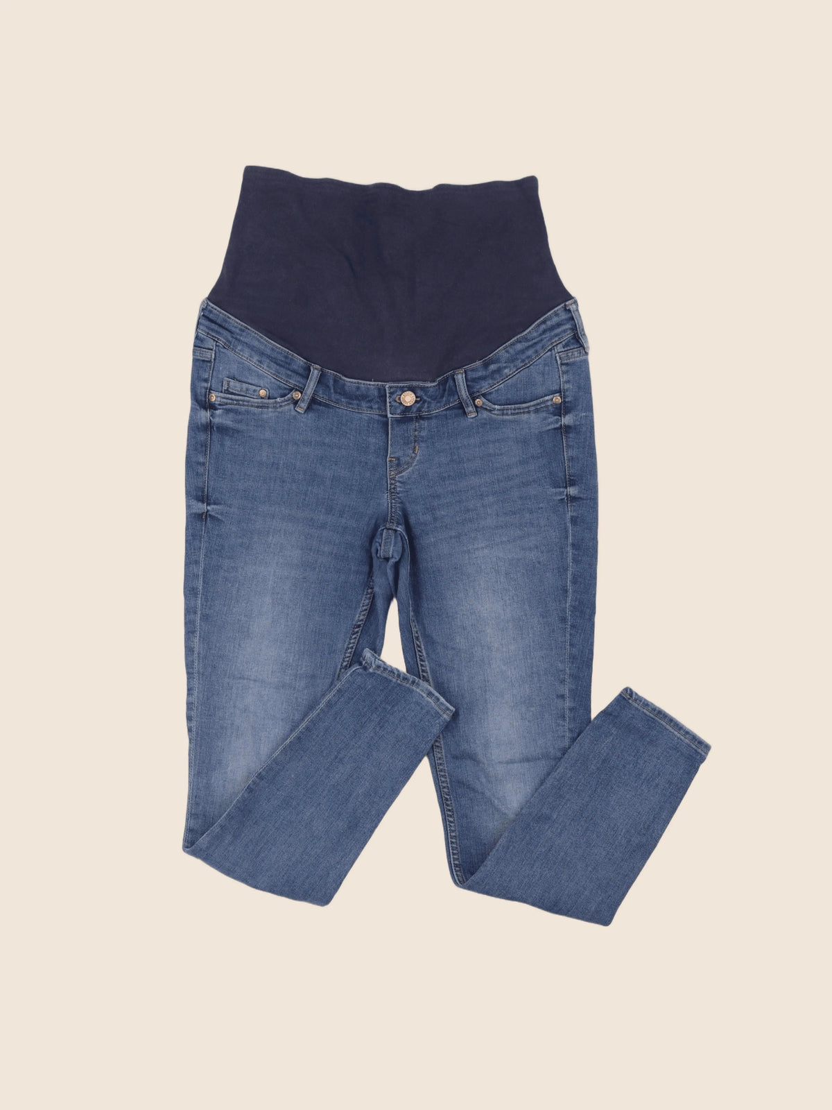 H&M - jean grossesse bleu - m
