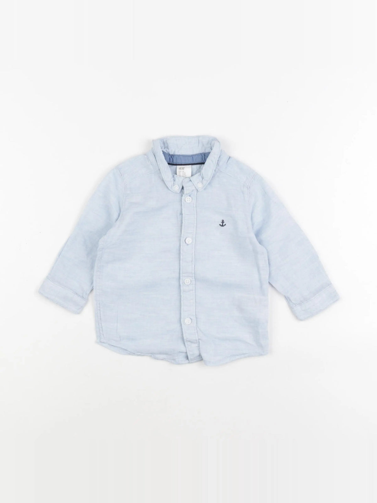 H&M - chemise bleu - 6 mois