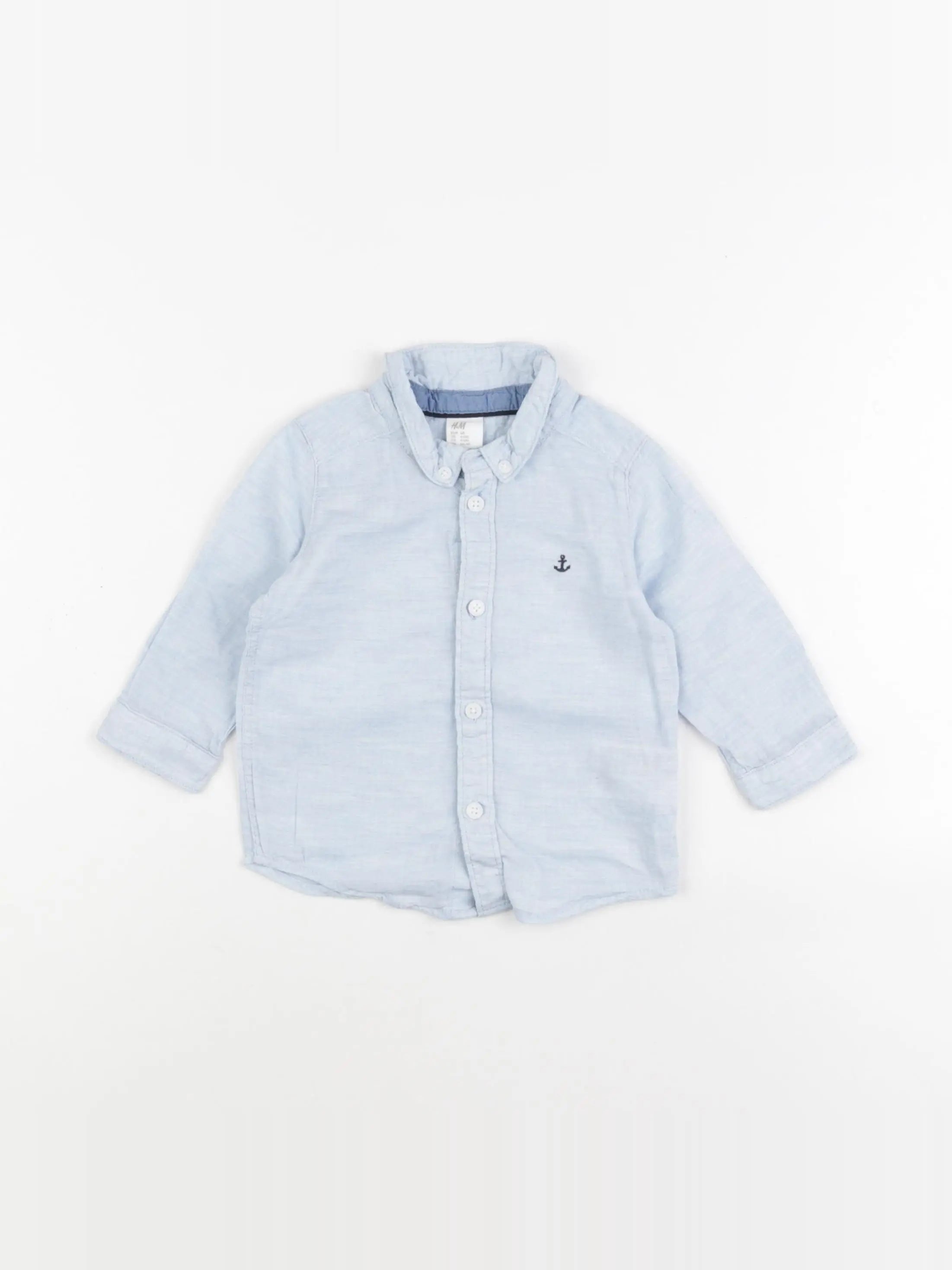 H&M - chemise bleu - 6 mois