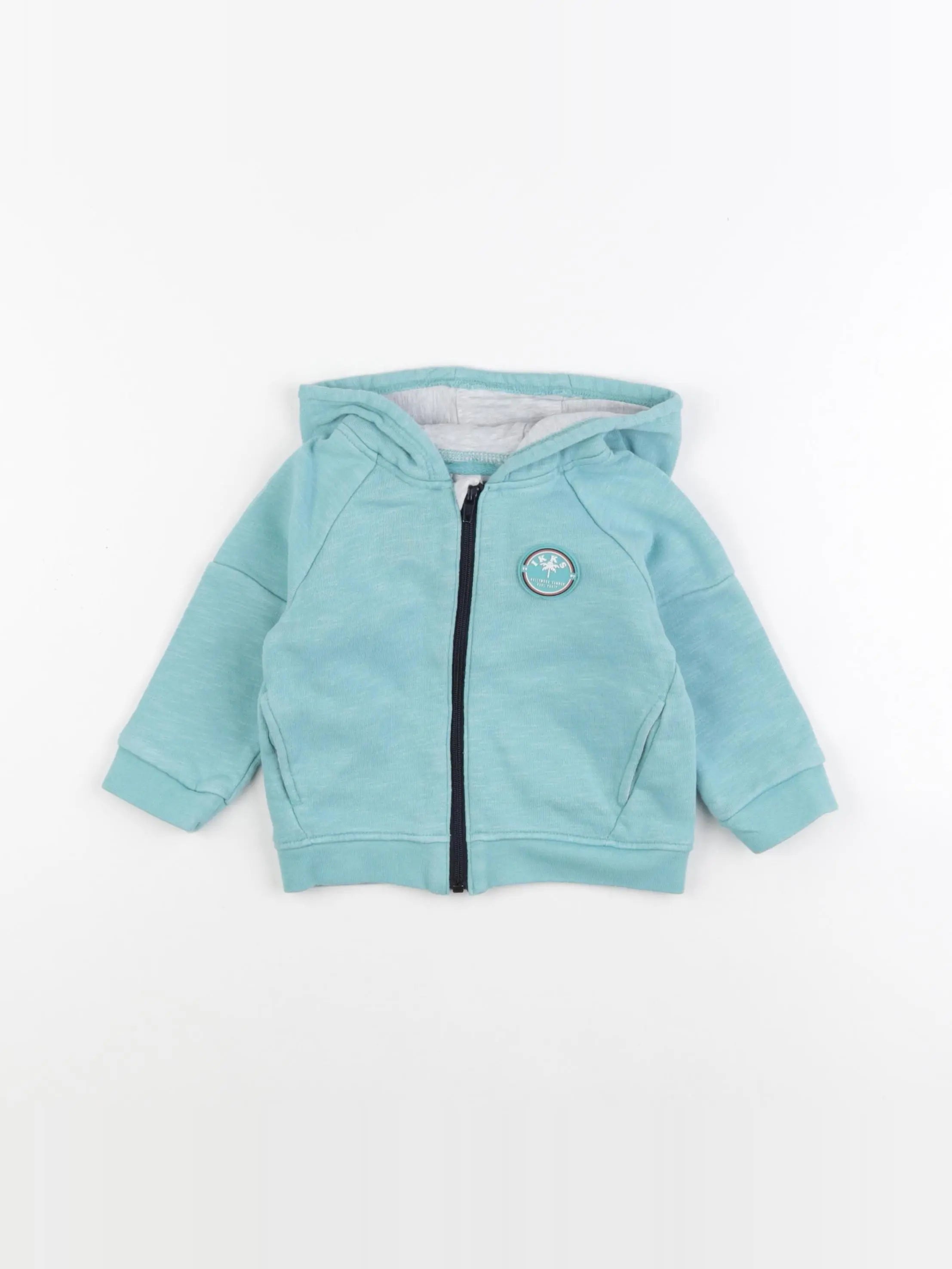 IKKS - sweat imprimé au dos vert - 12 mois