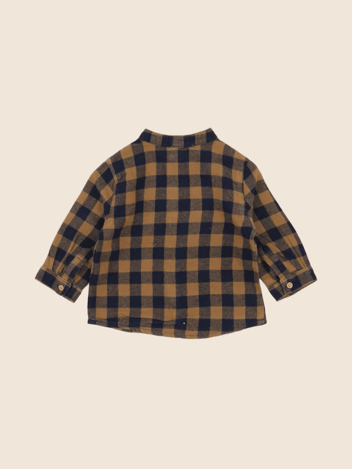 Boutchou - chemise bleu, marron - 6 mois