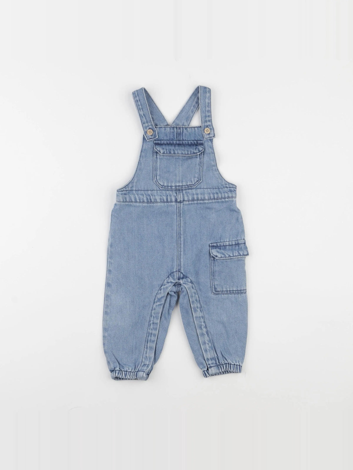 Zara - salopette bleu - 6/9 mois