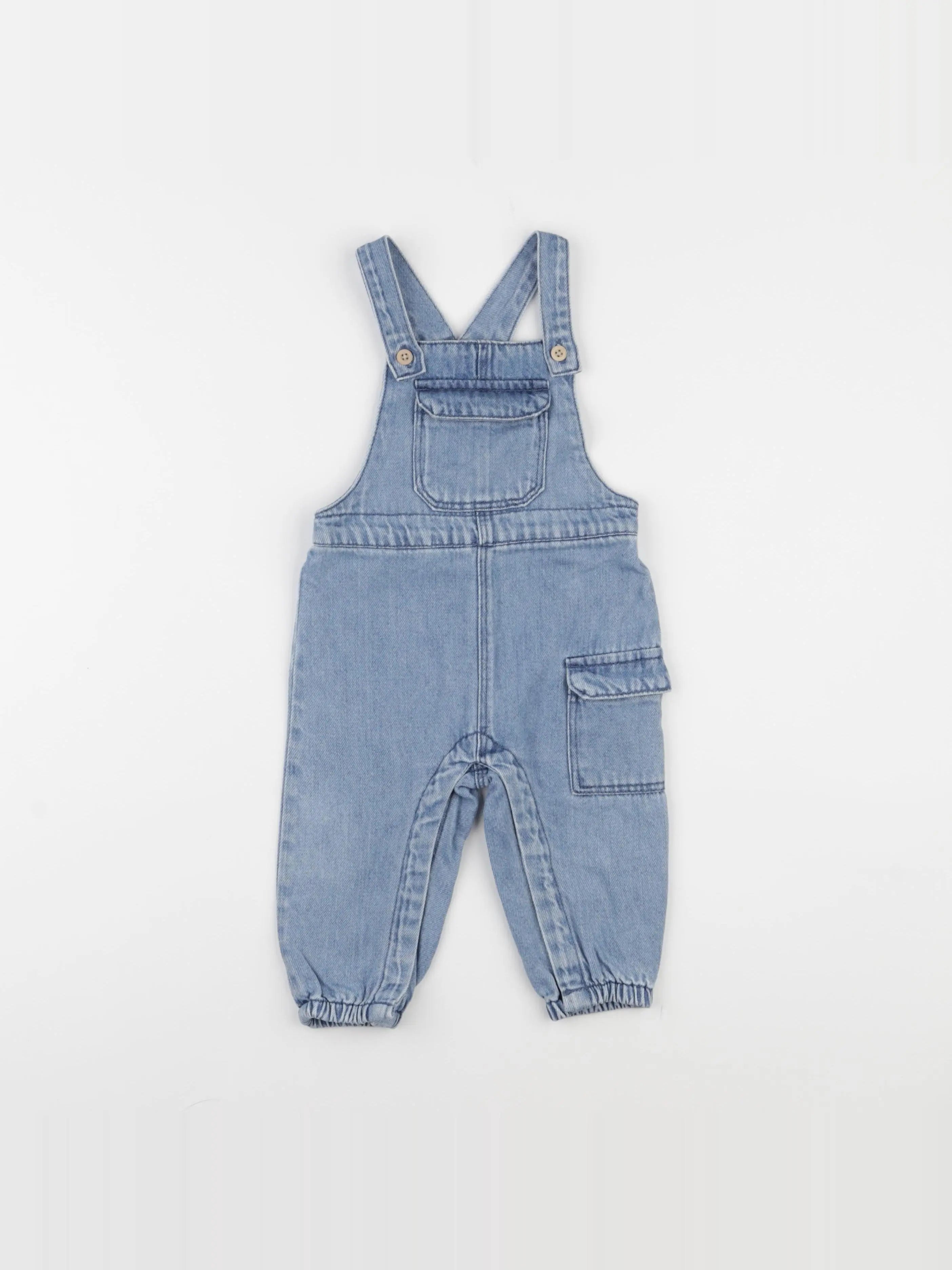 Zara - salopette bleu - 6/9 mois