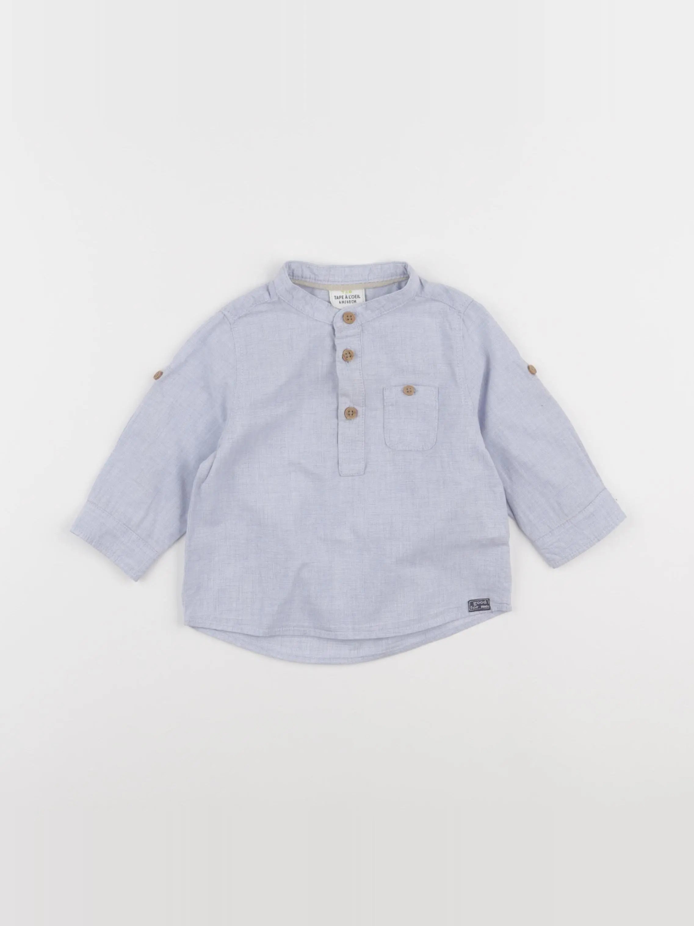 Tape à l'oeil - chemise bleu - 6 mois
