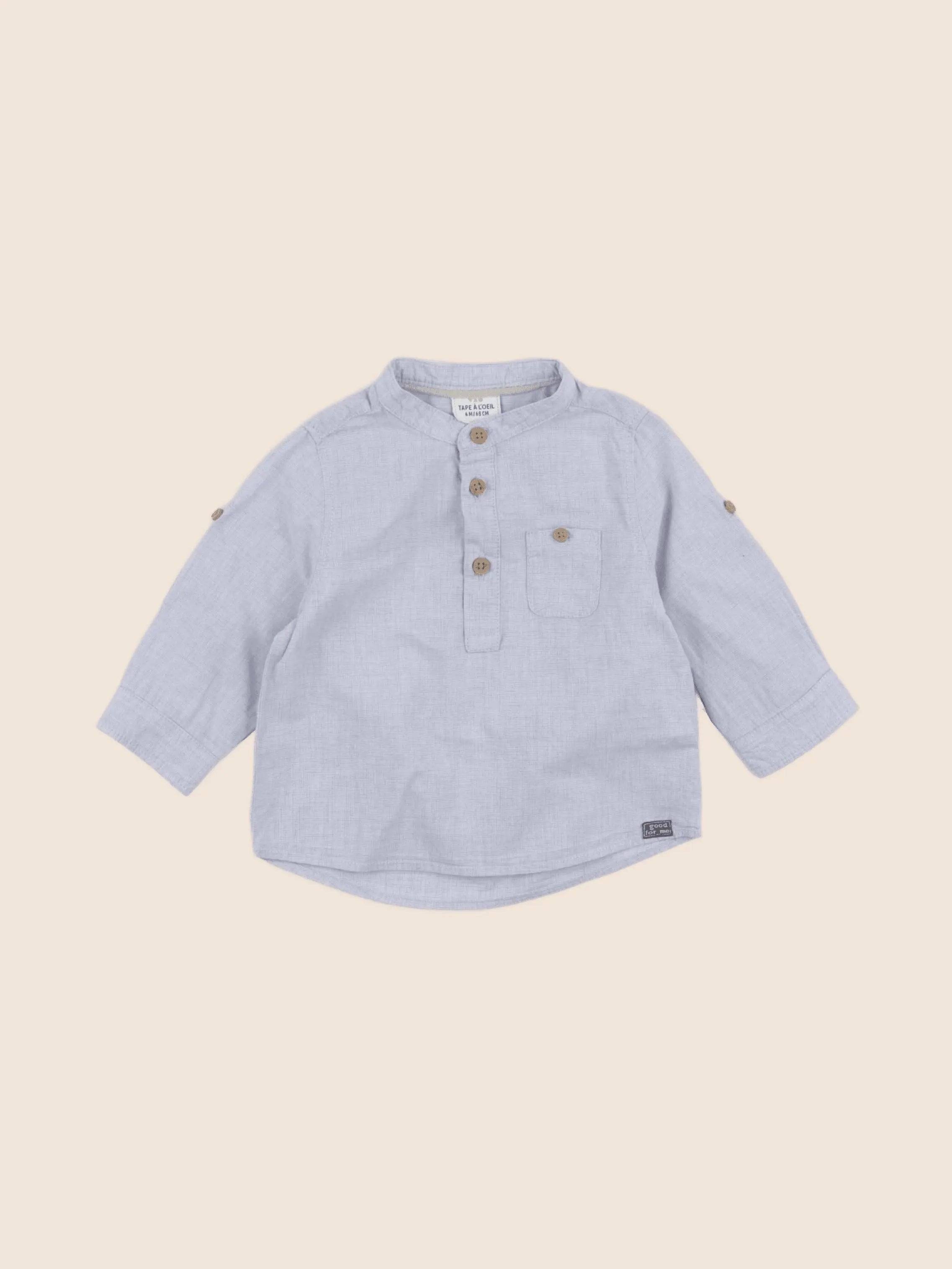 Tape à l'oeil - chemise bleu - 6 mois