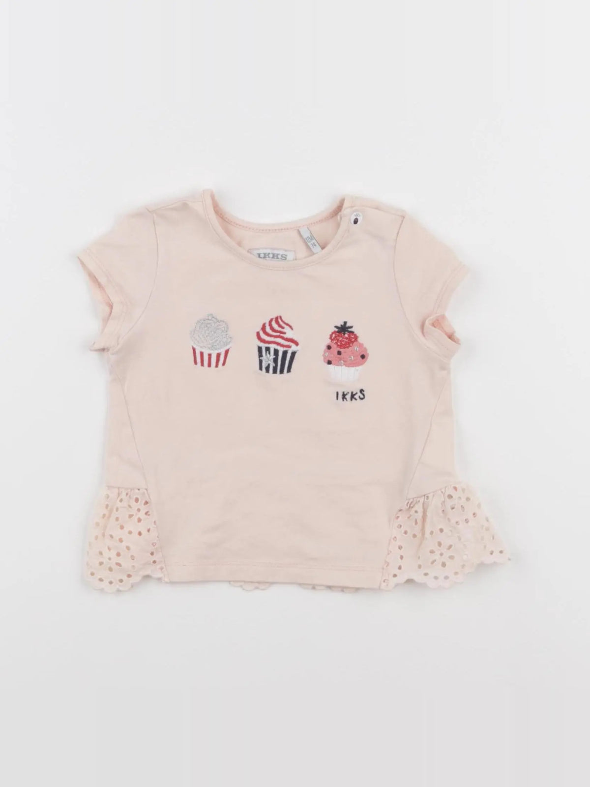 IKKS - tee-shirt rose - 12 mois