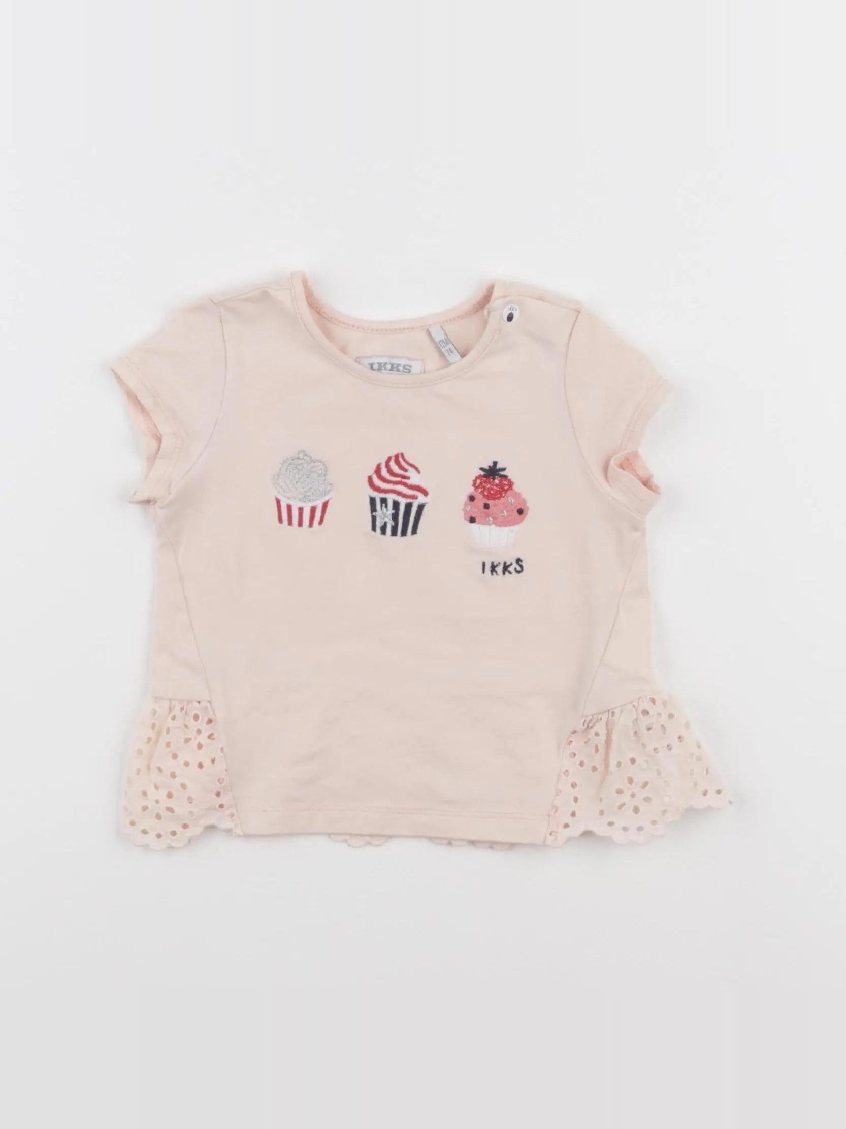 IKKS - tee-shirt rose - 12 mois
