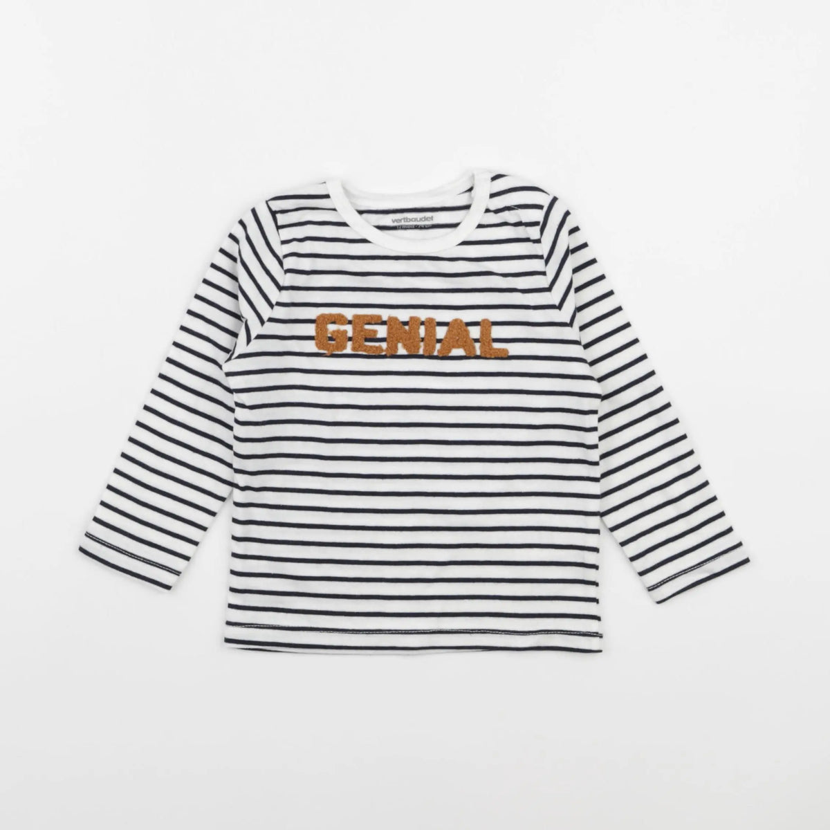 Vertbaudet - tee-shirt bleu - 12 mois