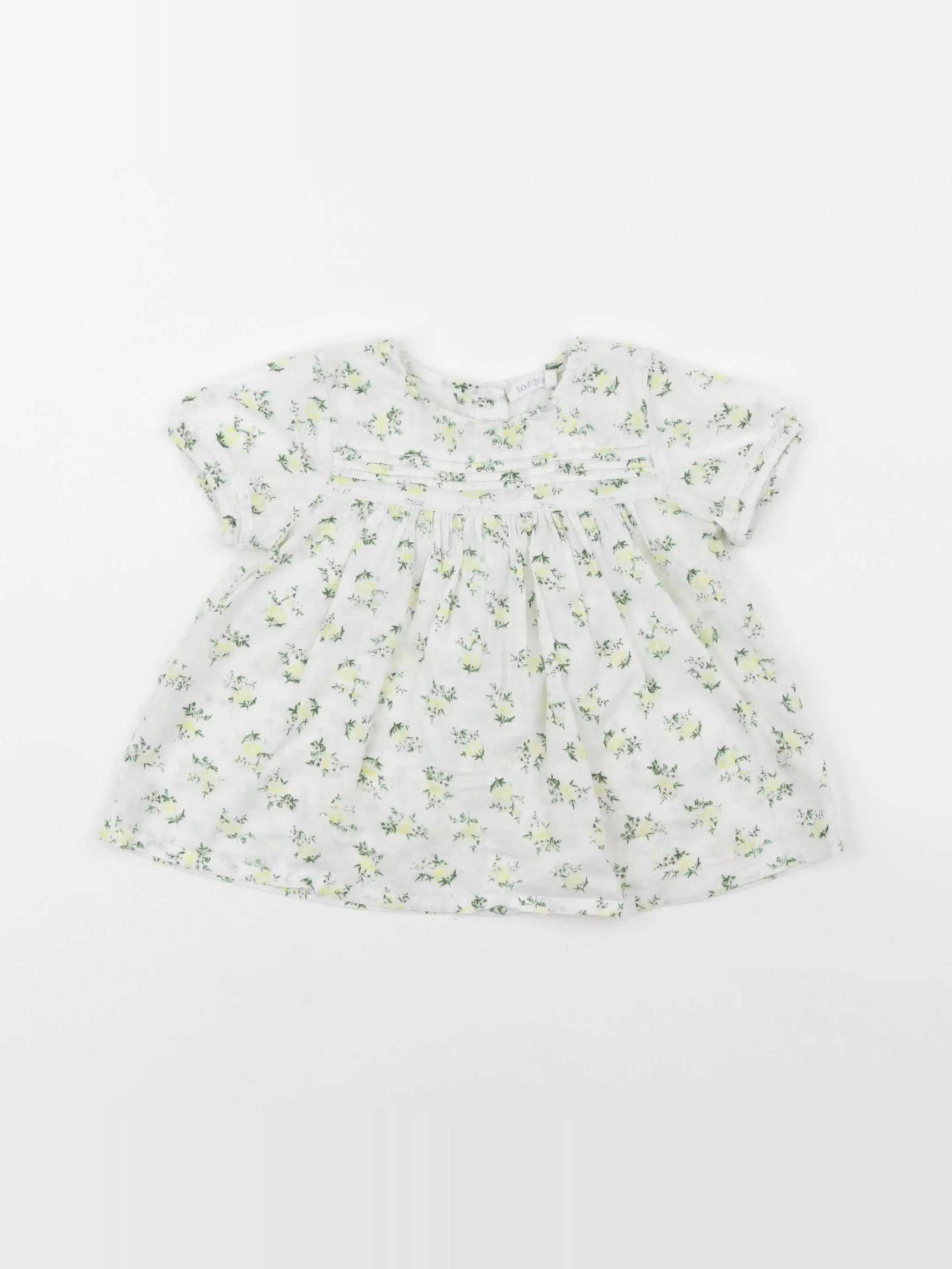 Boutchou - blouse blanc, jaune - 12 mois