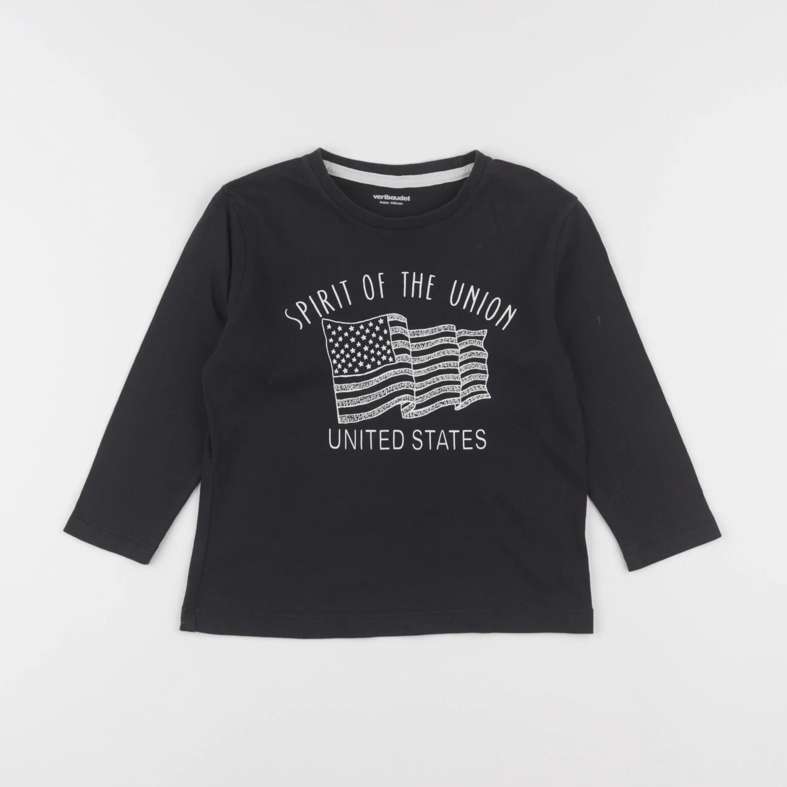 Vertbaudet - tee-shirt noir - 4 ans