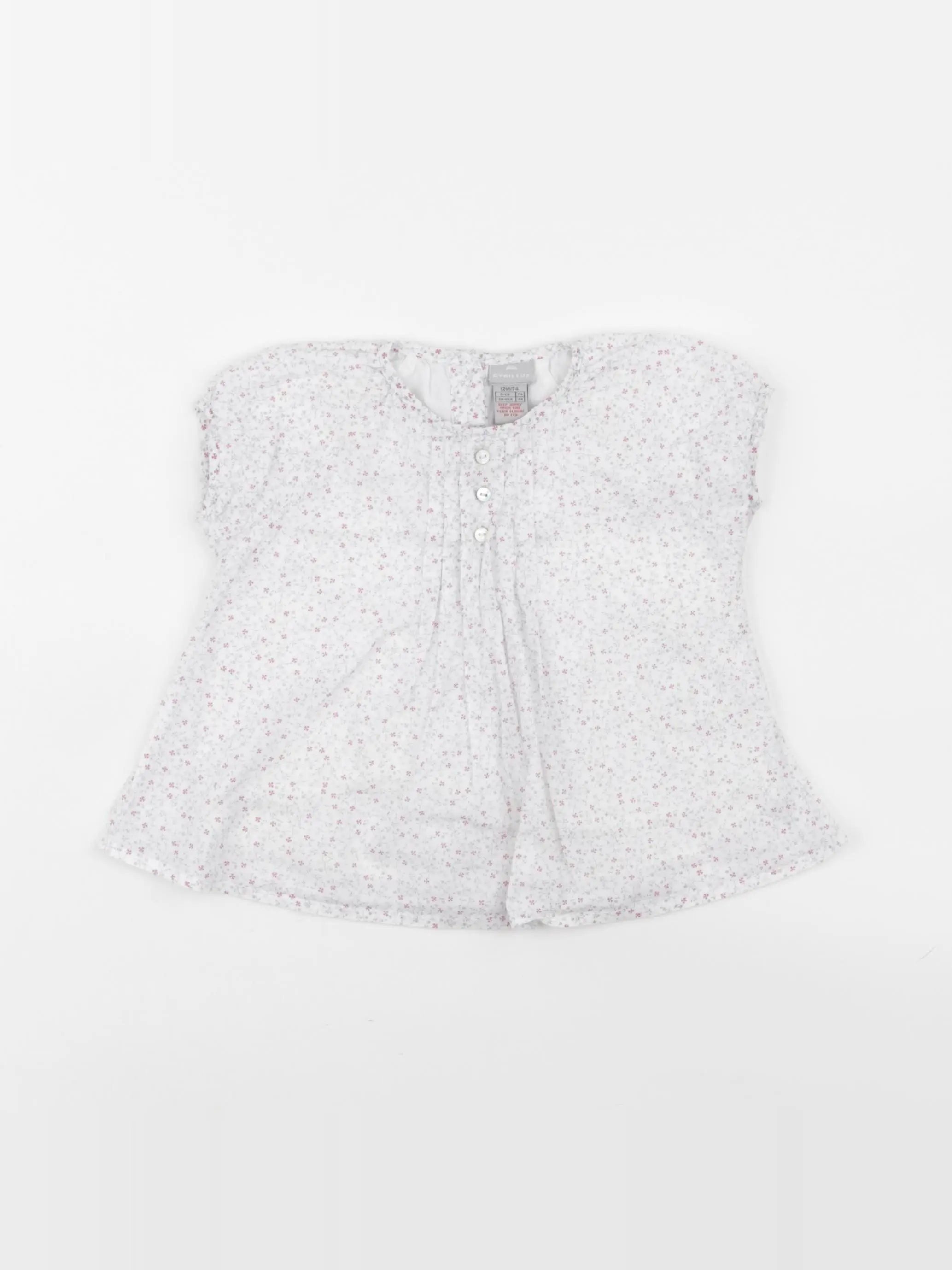 Cyrillus - blouse blanc - 12 mois