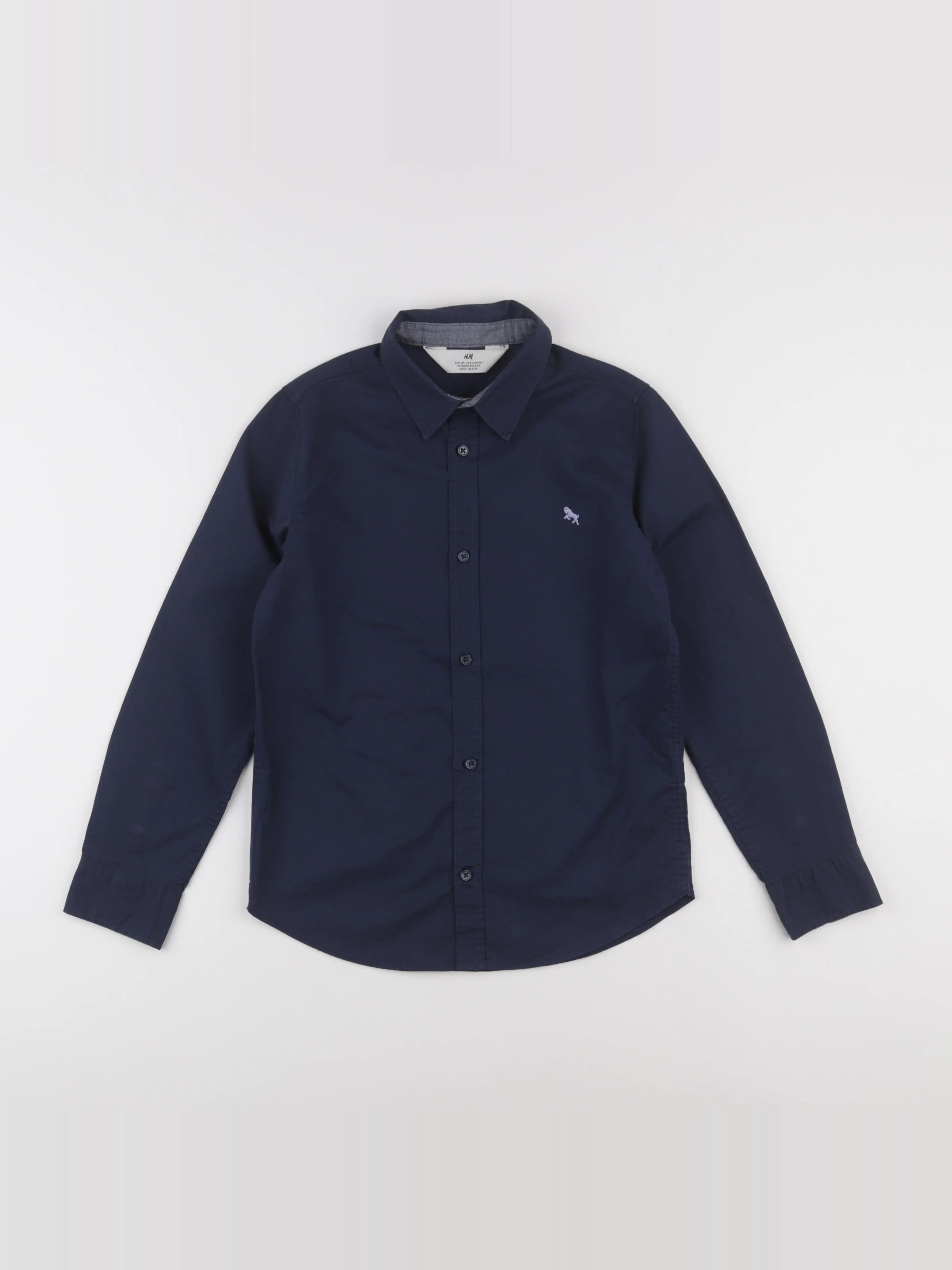 H&M - chemise bleu - 8/9 ans