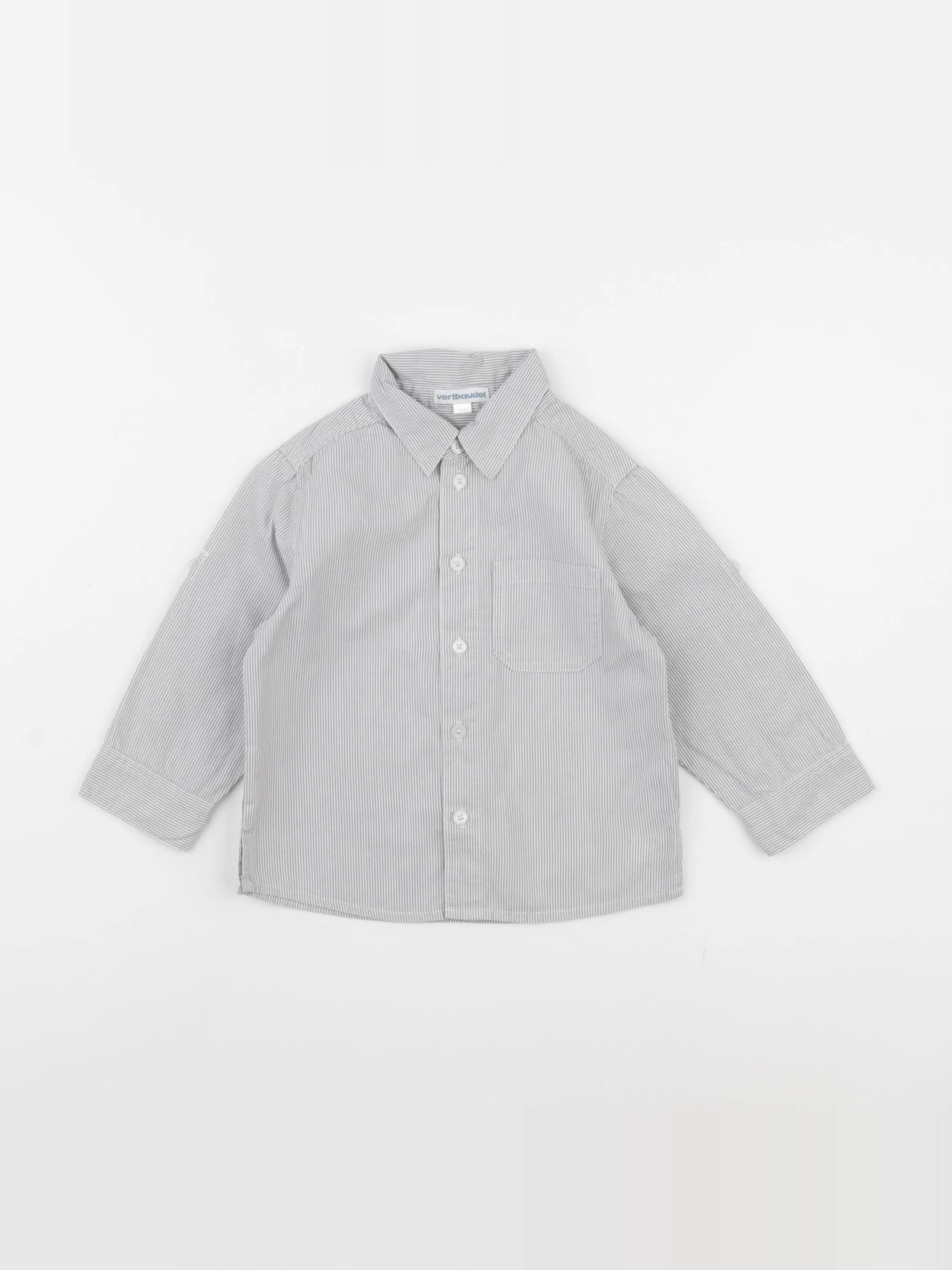 Vertbaudet - chemise gris - 2 ans