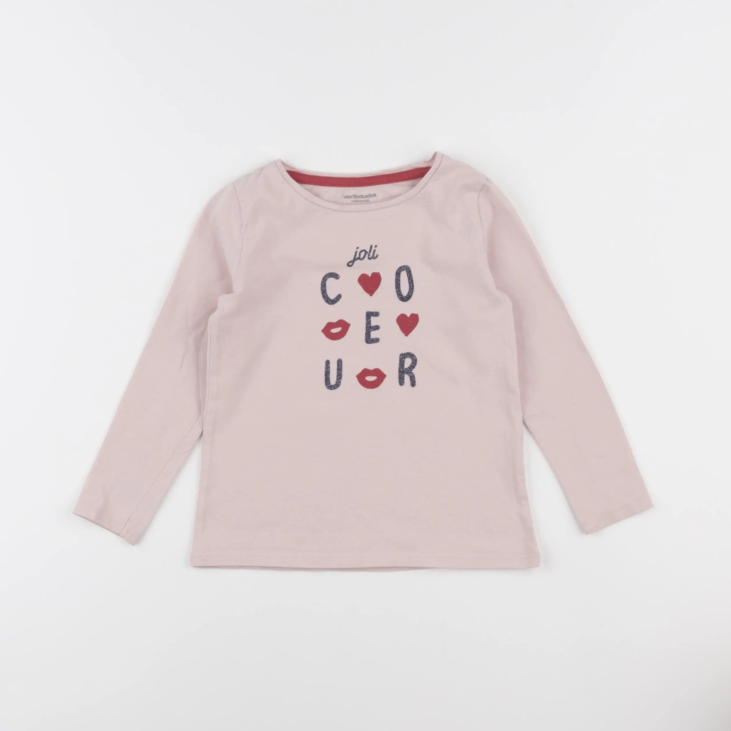 Vertbaudet - tee-shirt rose - 4 ans
