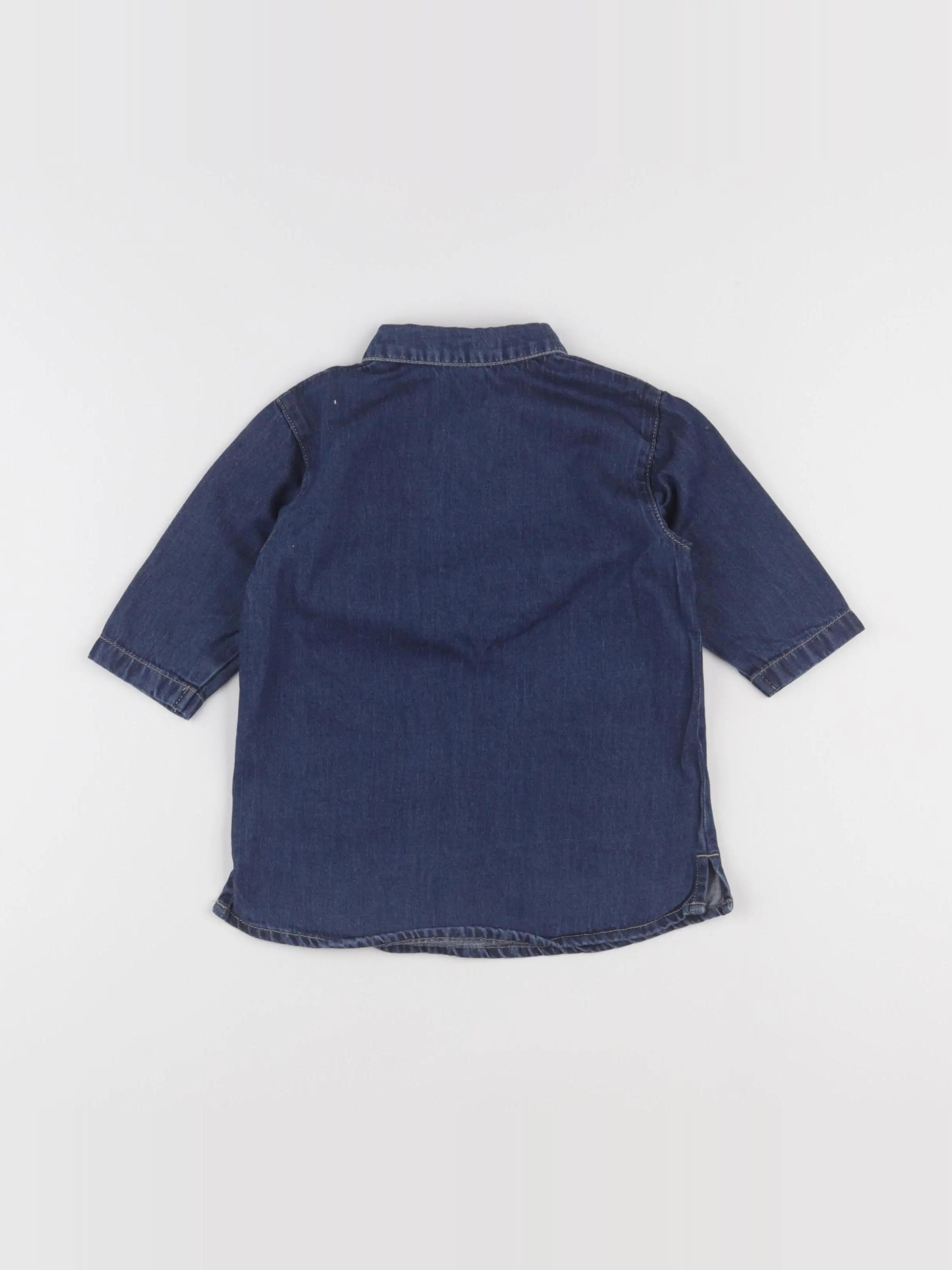 Petit Bateau - robe bleu - 12 mois