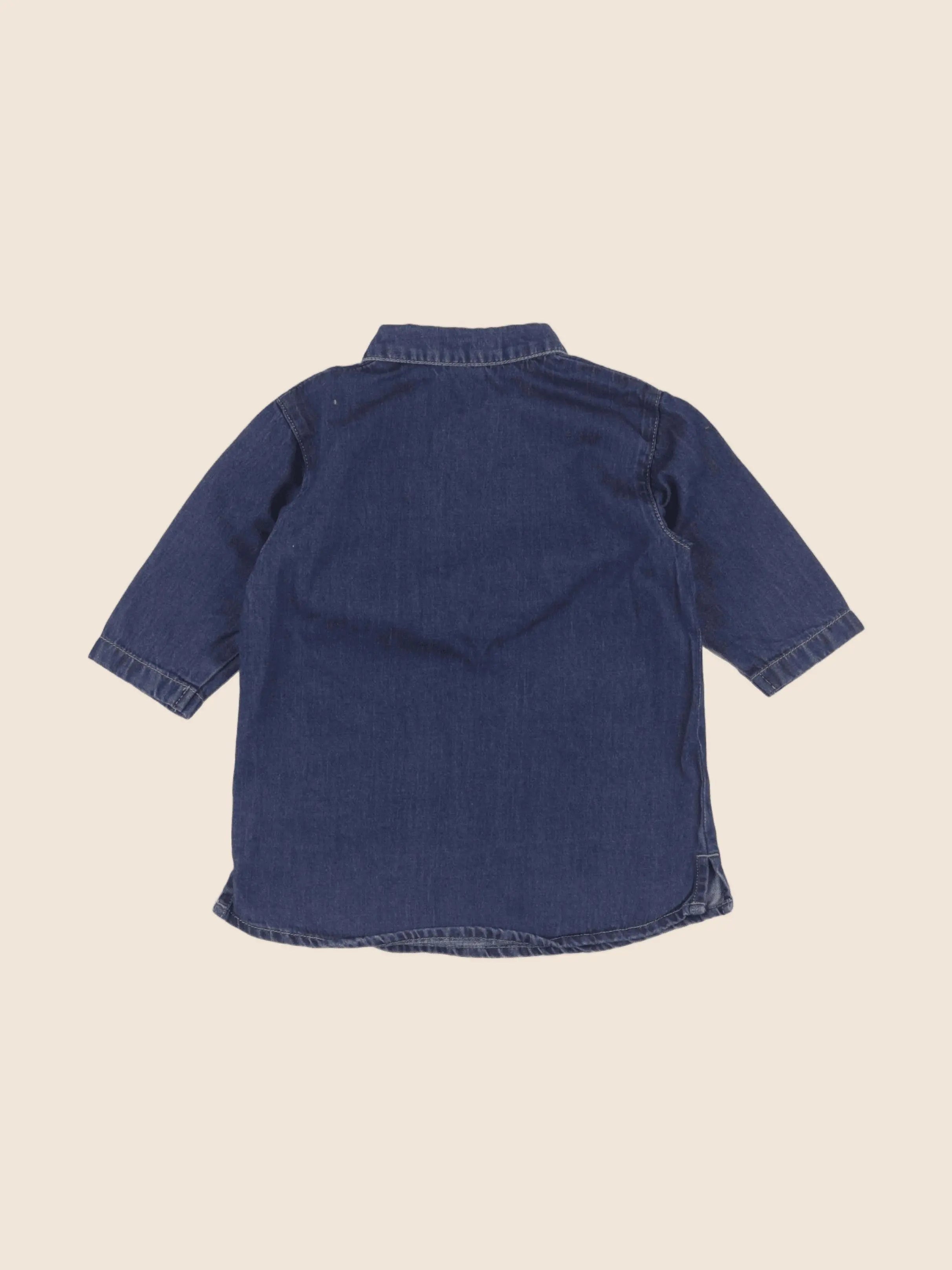 Petit Bateau - robe bleu - 12 mois
