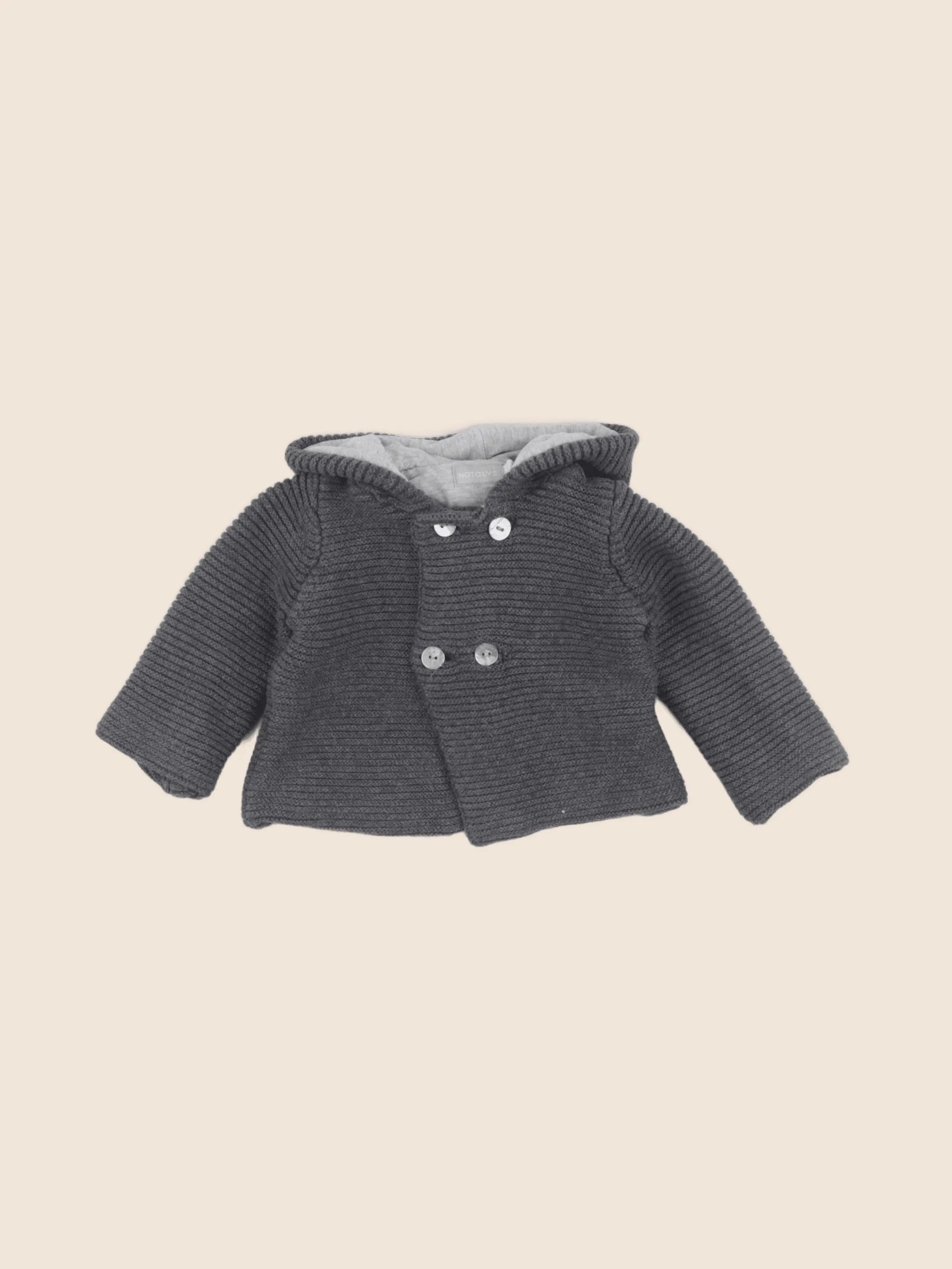 Natalys - gilet gris - 6 mois