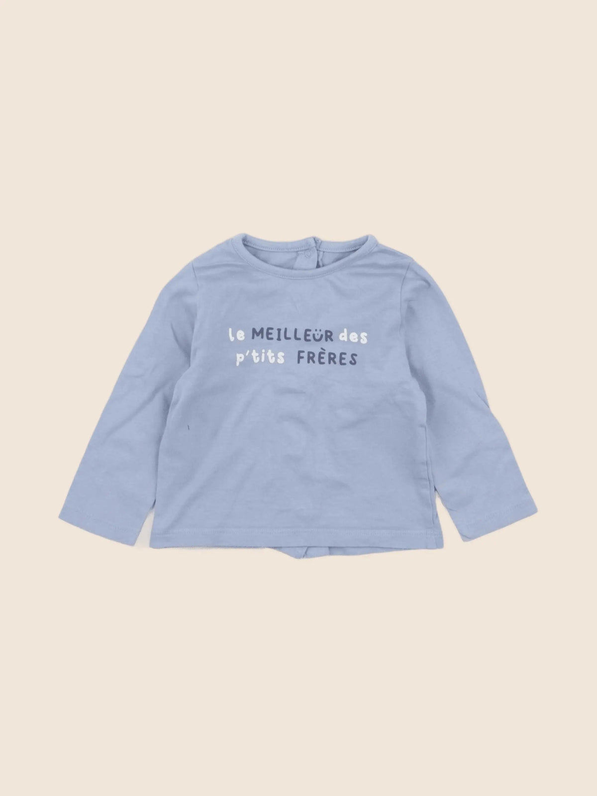 Vertbaudet - tee-shirt bleu - 9 mois