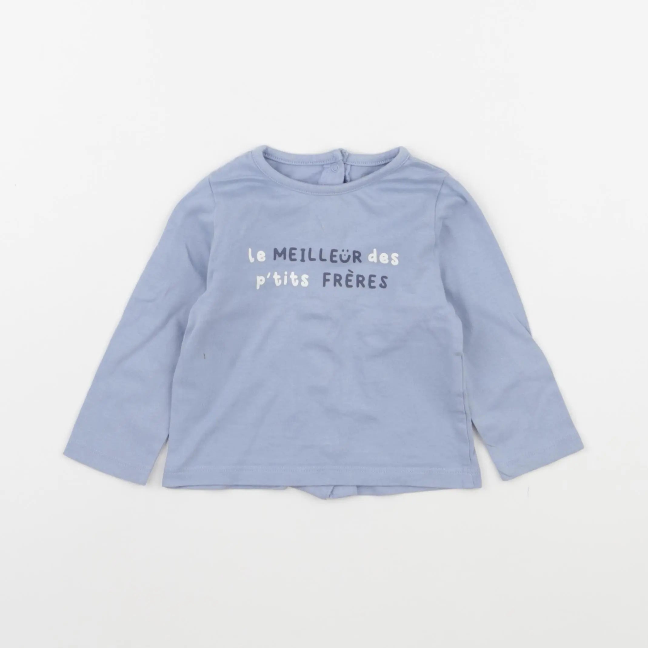 Vertbaudet - tee-shirt bleu - 9 mois