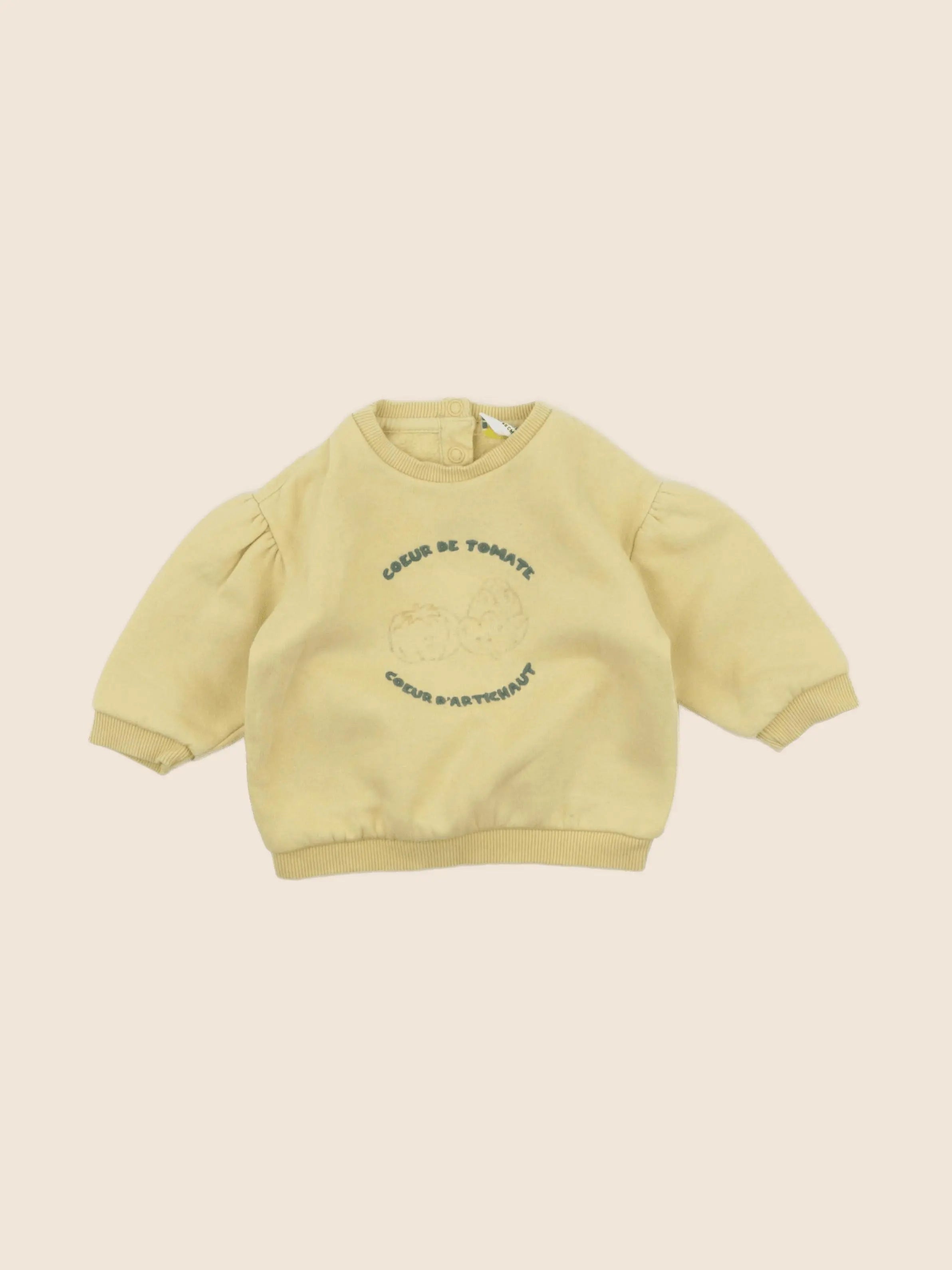 Tape à l'oeil - sweat jaune - 6 mois
