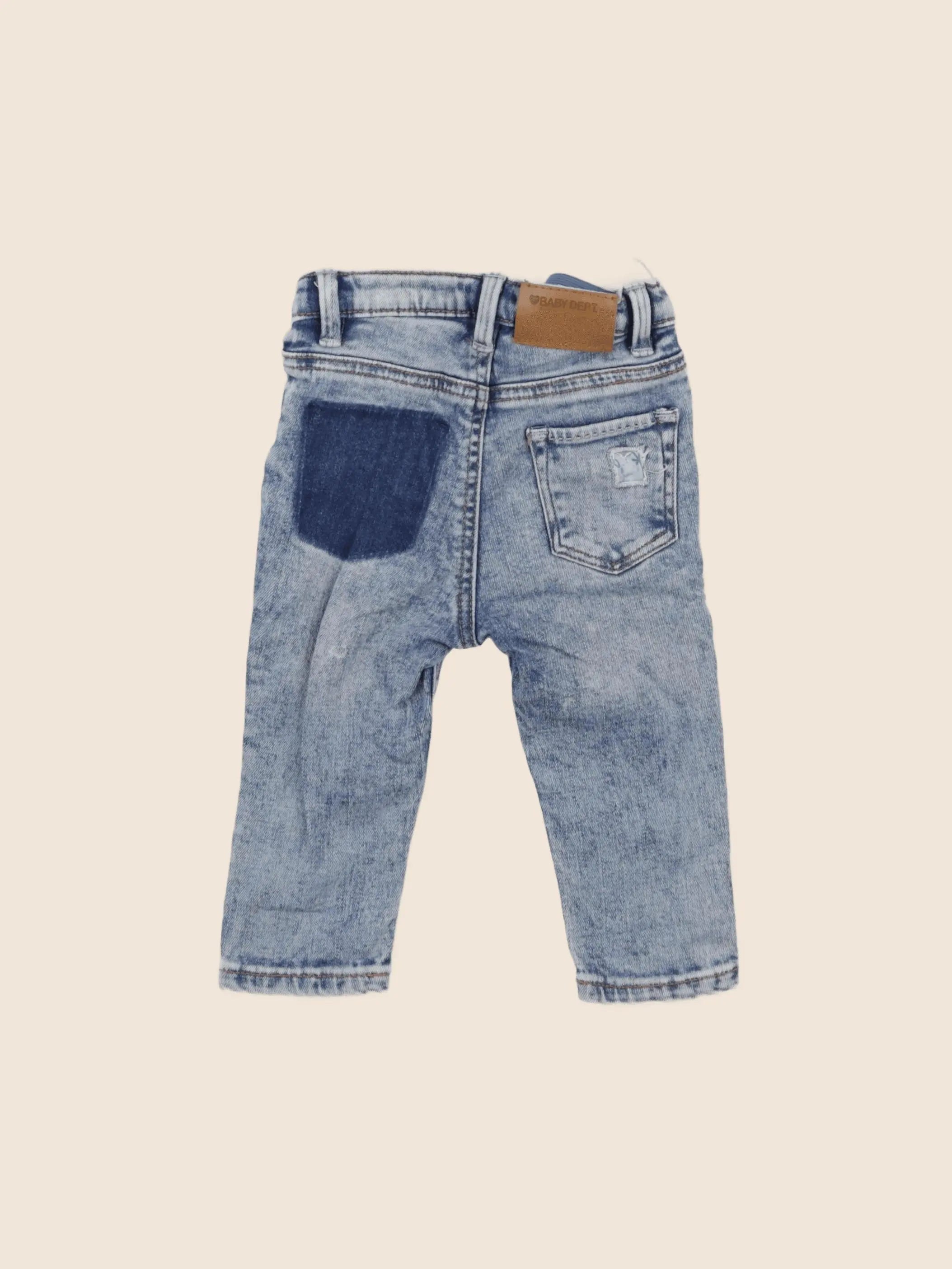 H&M - jean bleu - 3/6 mois