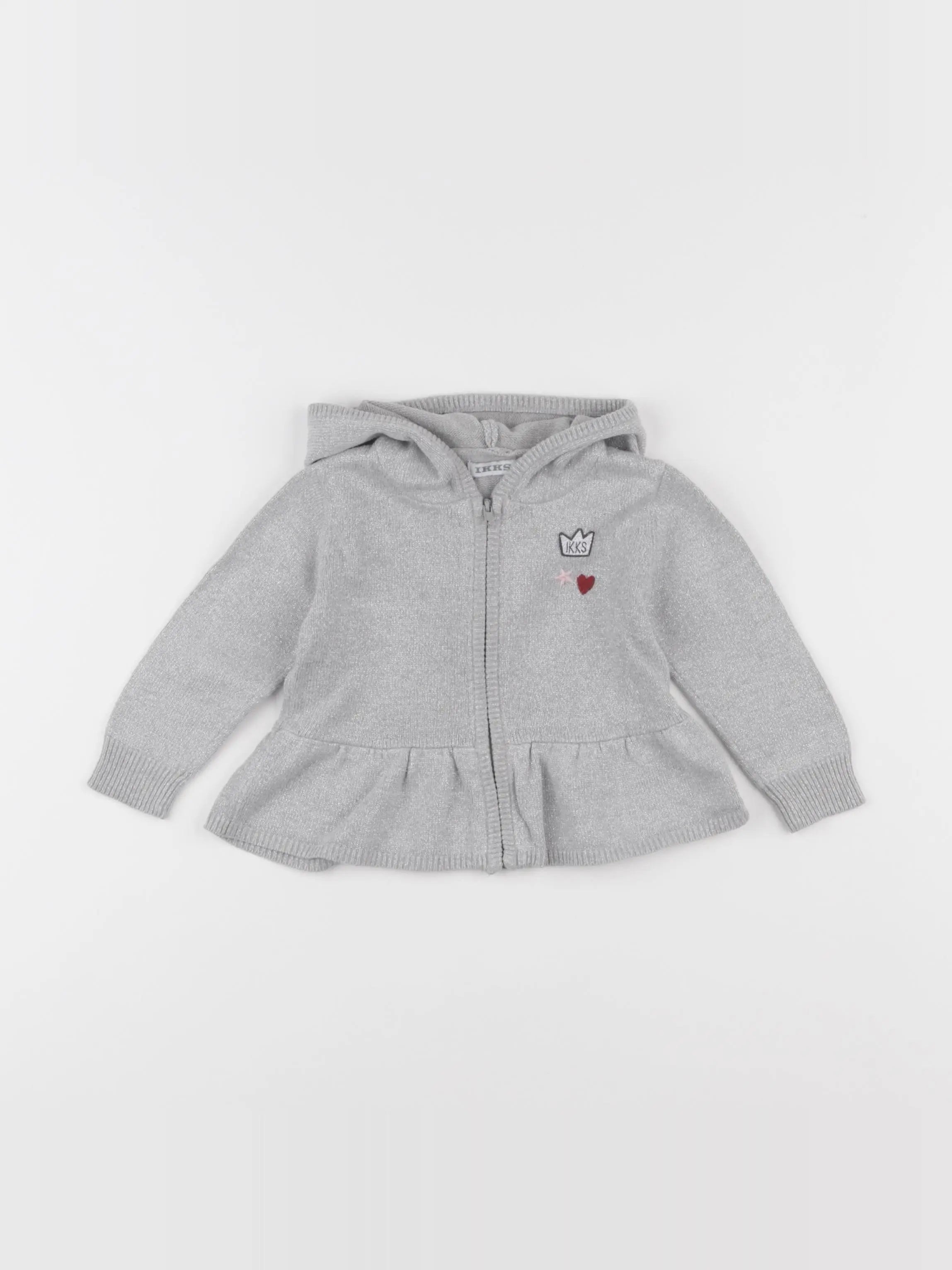 IKKS - gilet gris - 12 mois