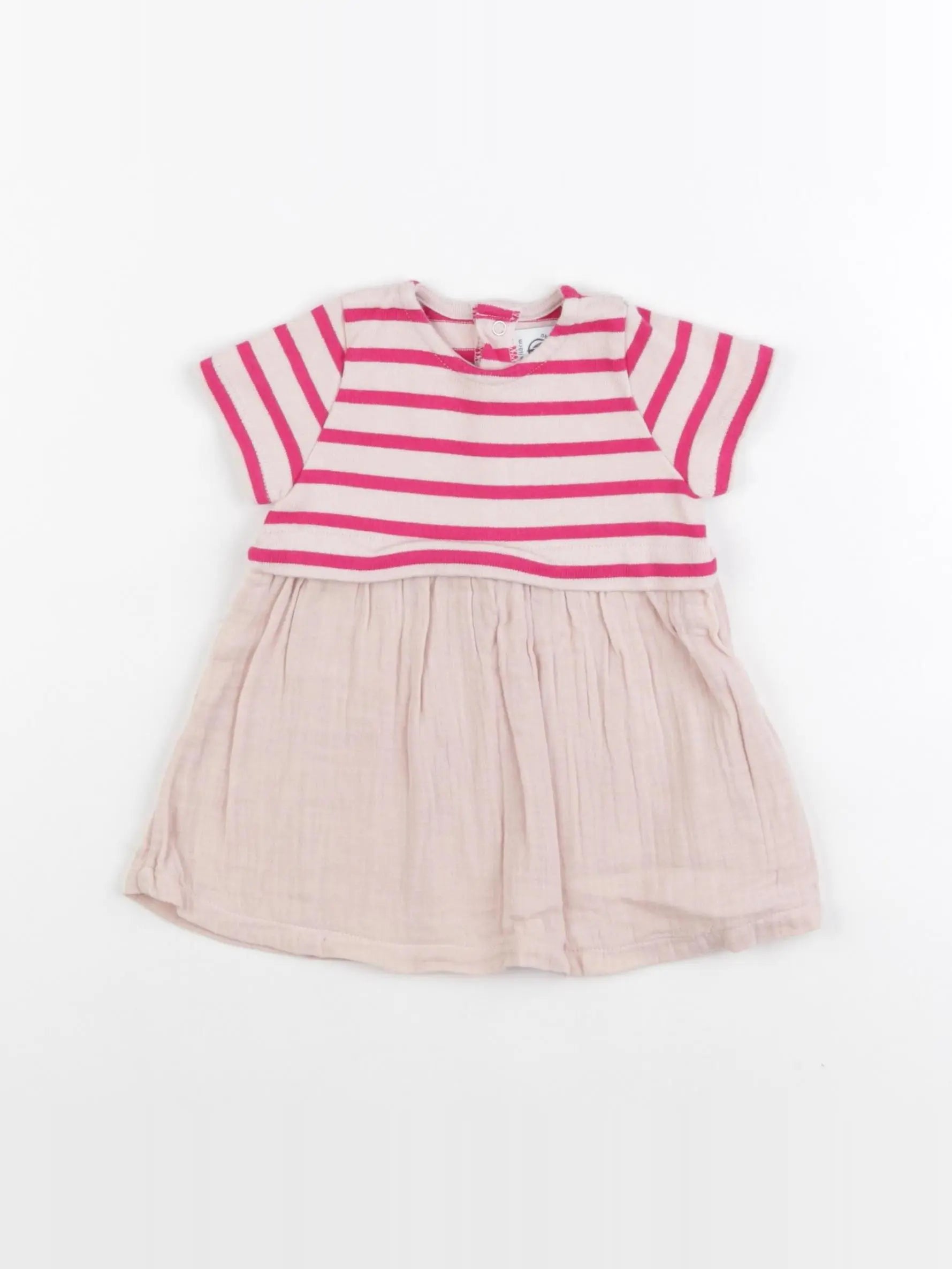 Petit Bateau - robe rose - 3 mois