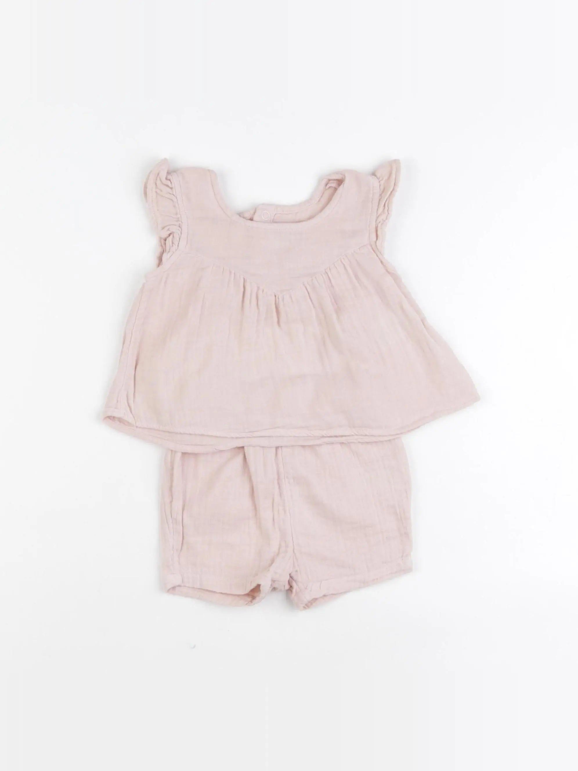 Petit Bateau - ensemble rose - 3 mois