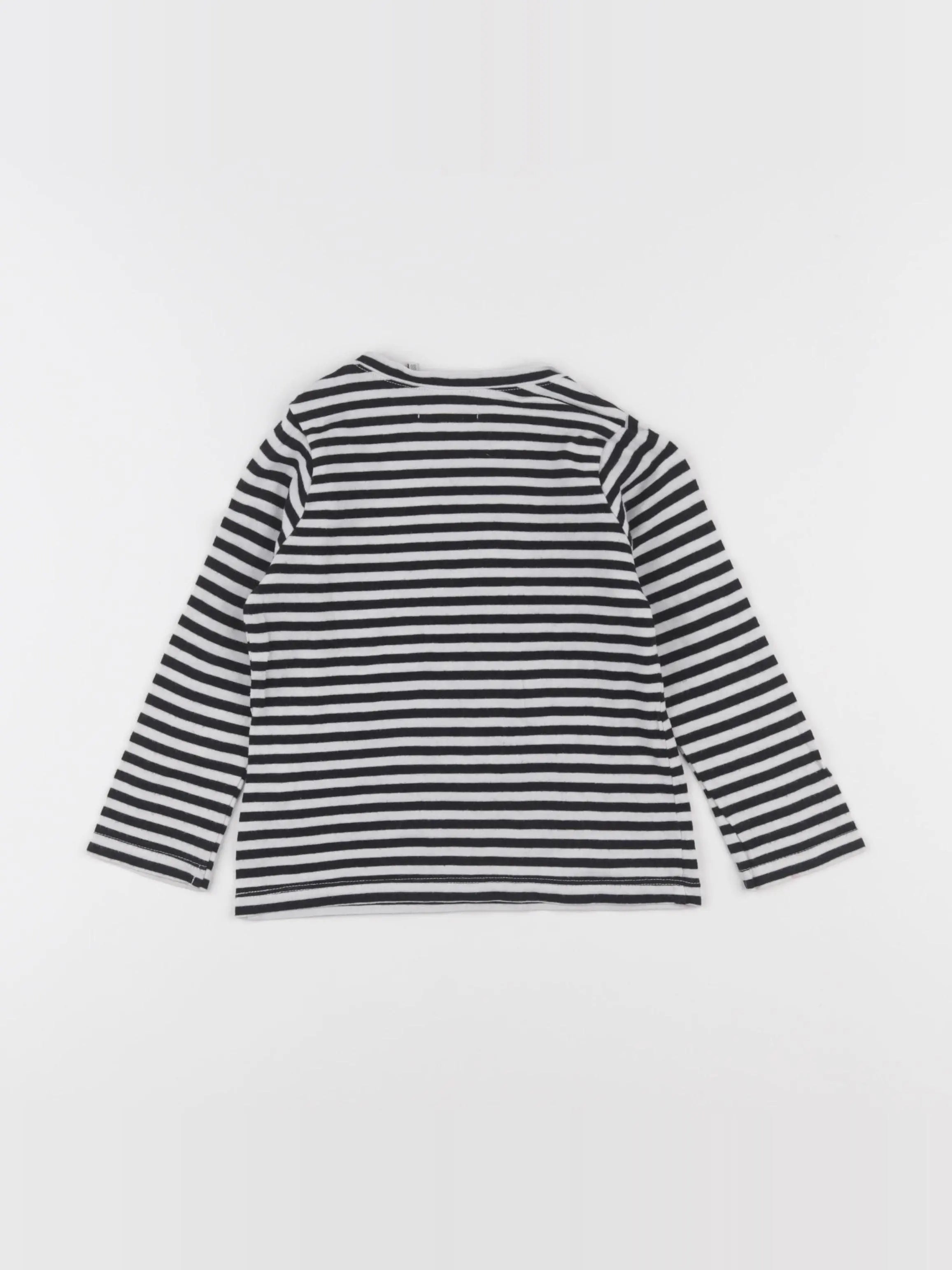 IKKS - tee-shirt blanc, noir - 18 mois