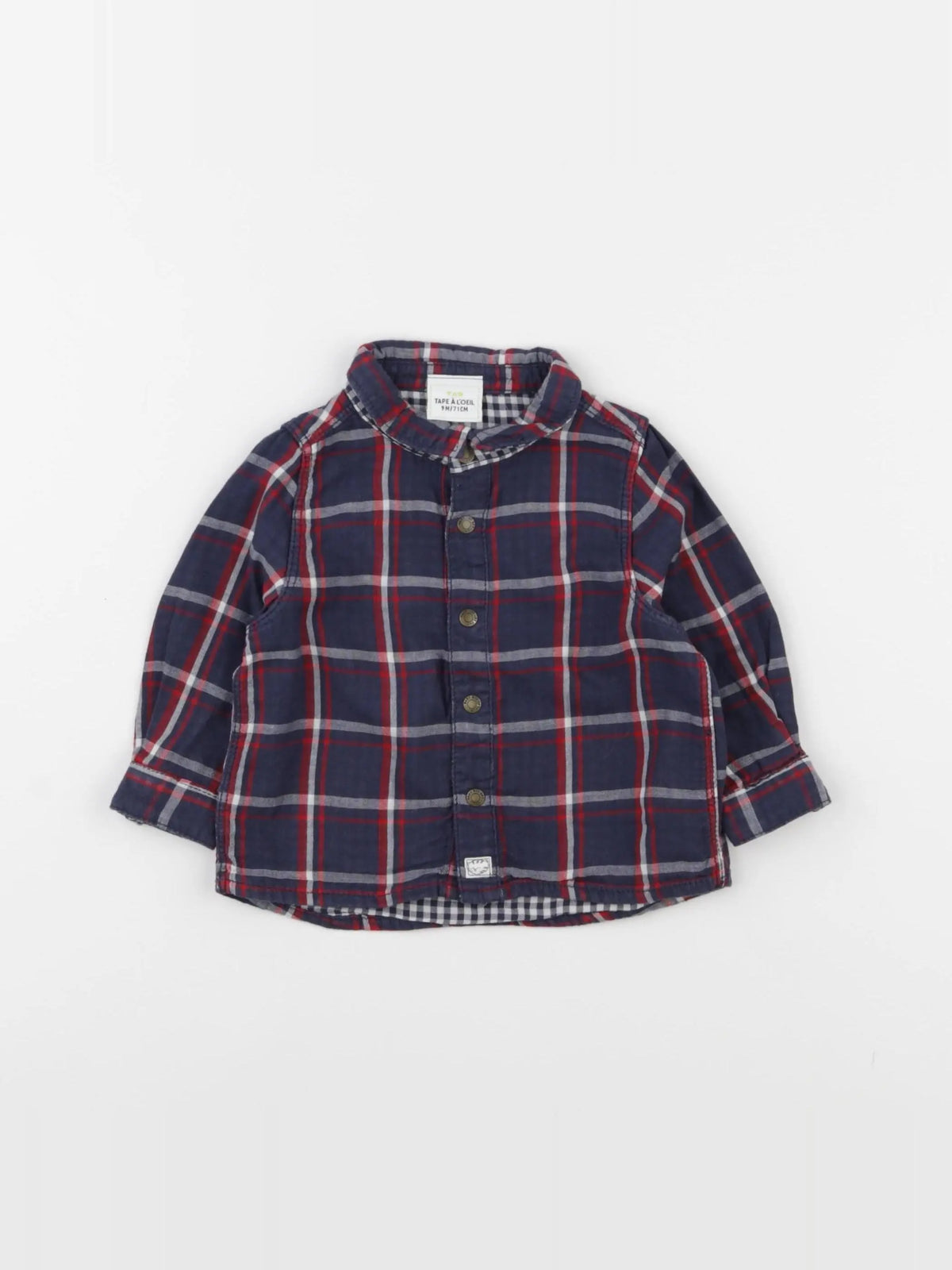 Tape à l'oeil - chemise bleu - 9 mois