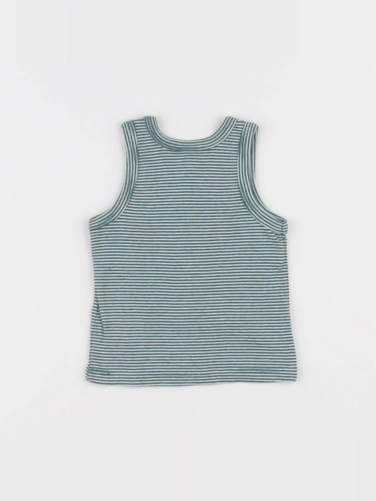 Petit Bateau - maillot de corps blanc, vert - 6 mois