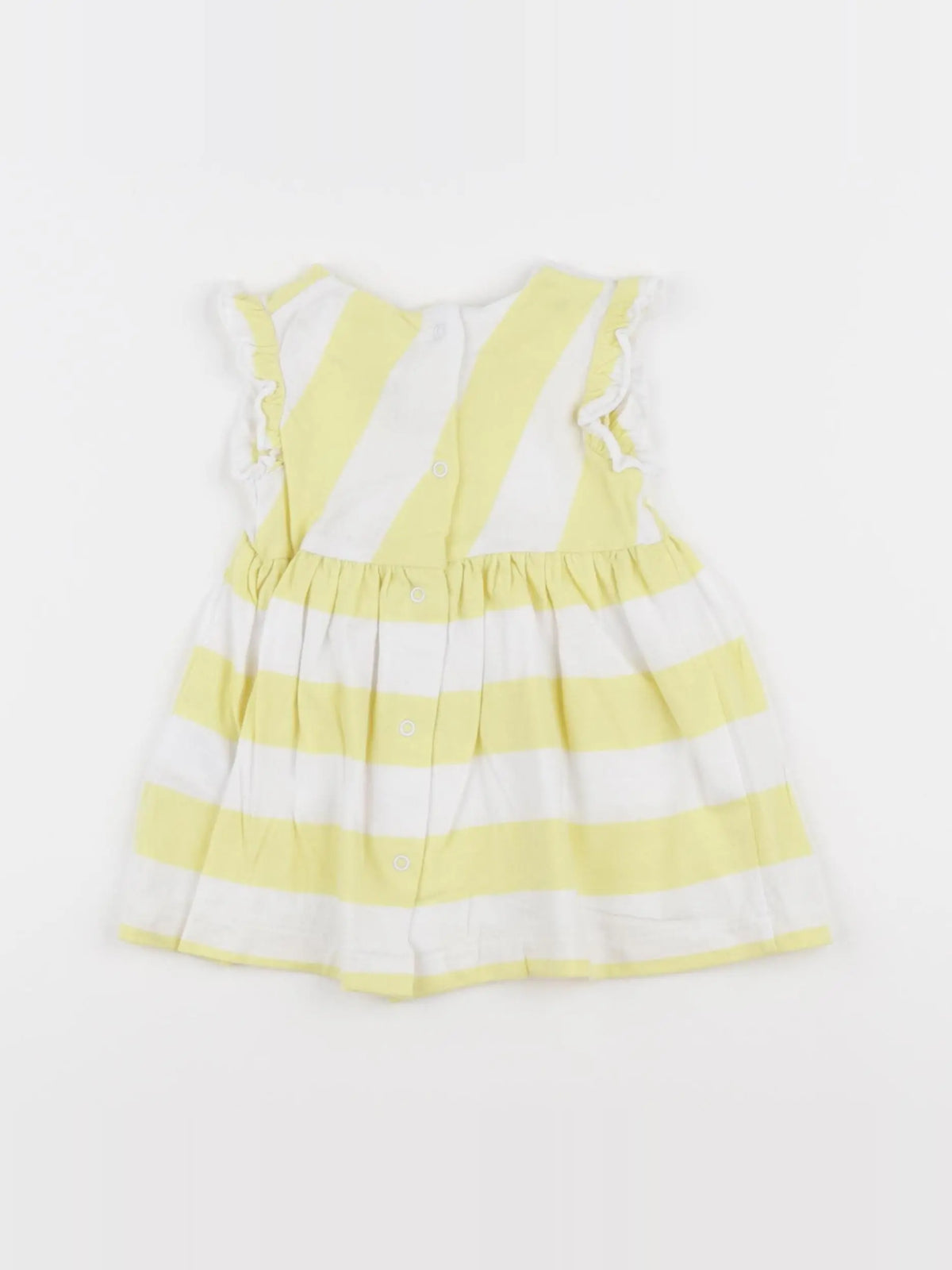 Vertbaudet - robe blanc, jaune - 6 mois