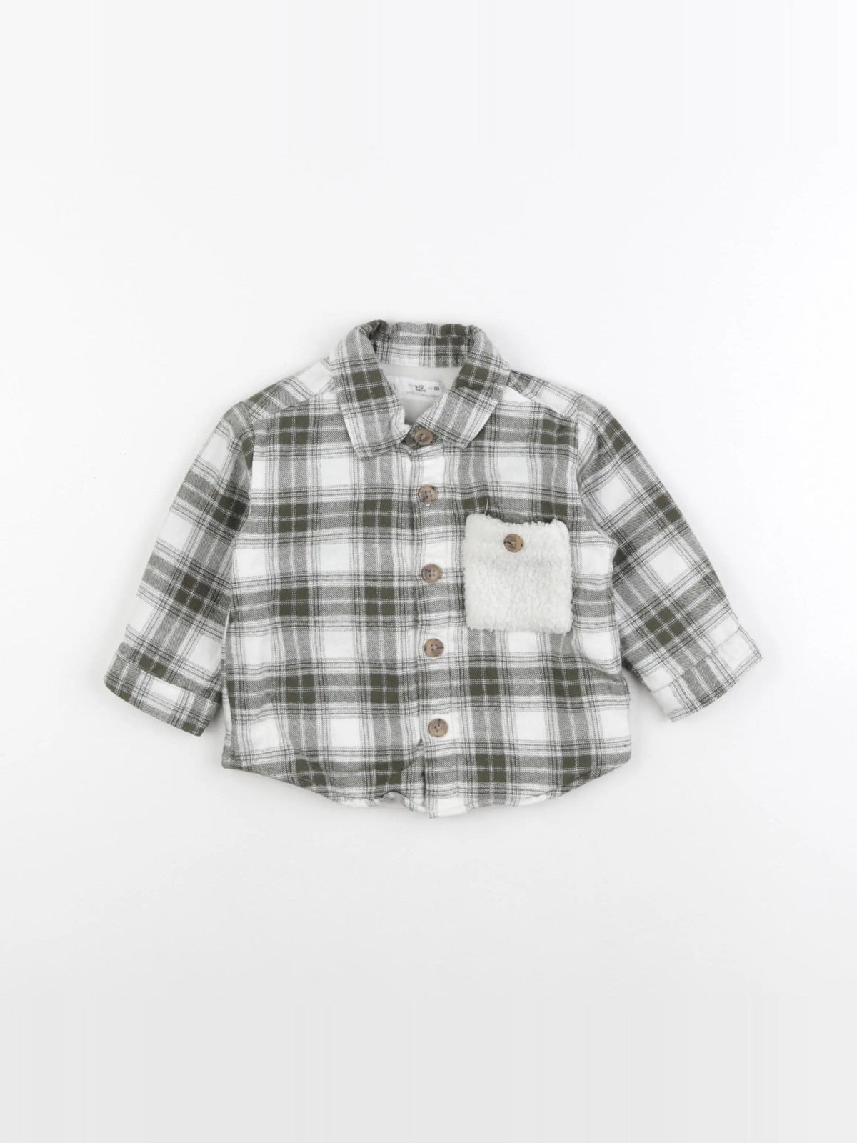 Zara - chemise vert - 9/12 mois