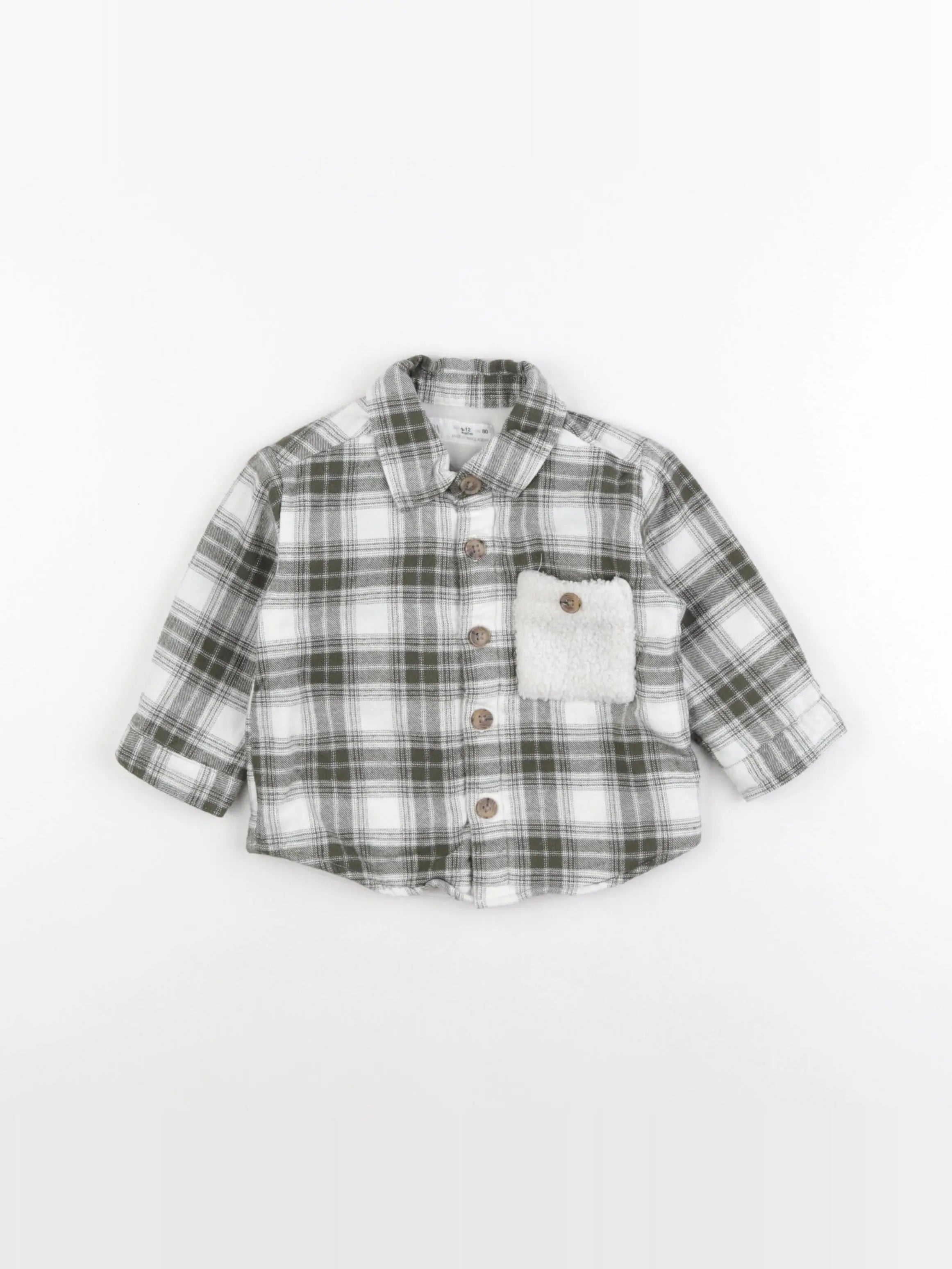 Zara - chemise vert - 9/12 mois