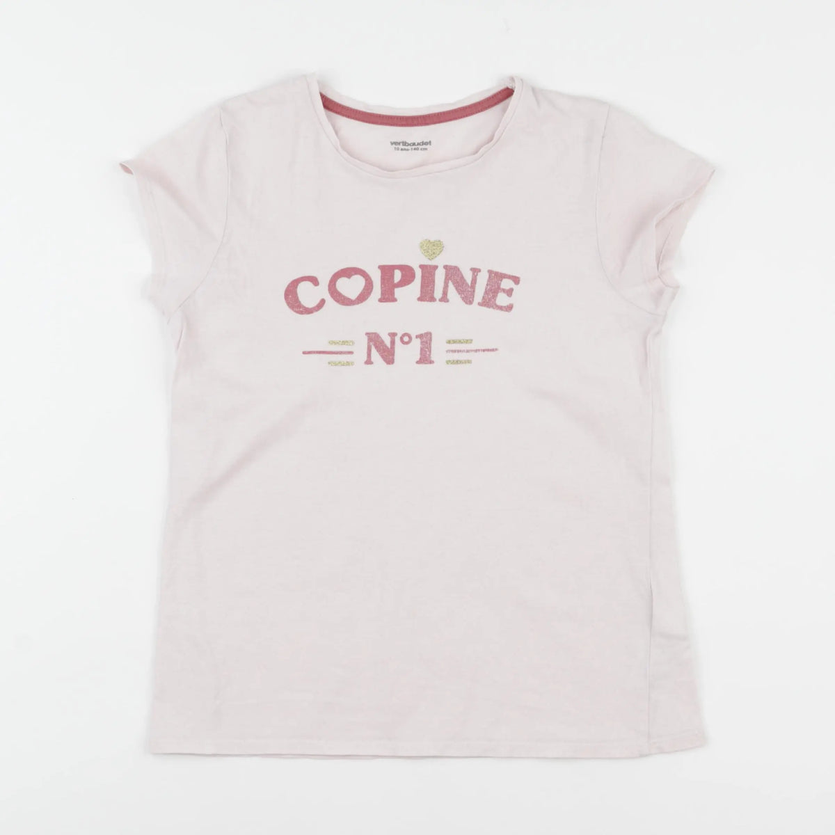 Vertbaudet - tee-shirt rose - 10 ans
