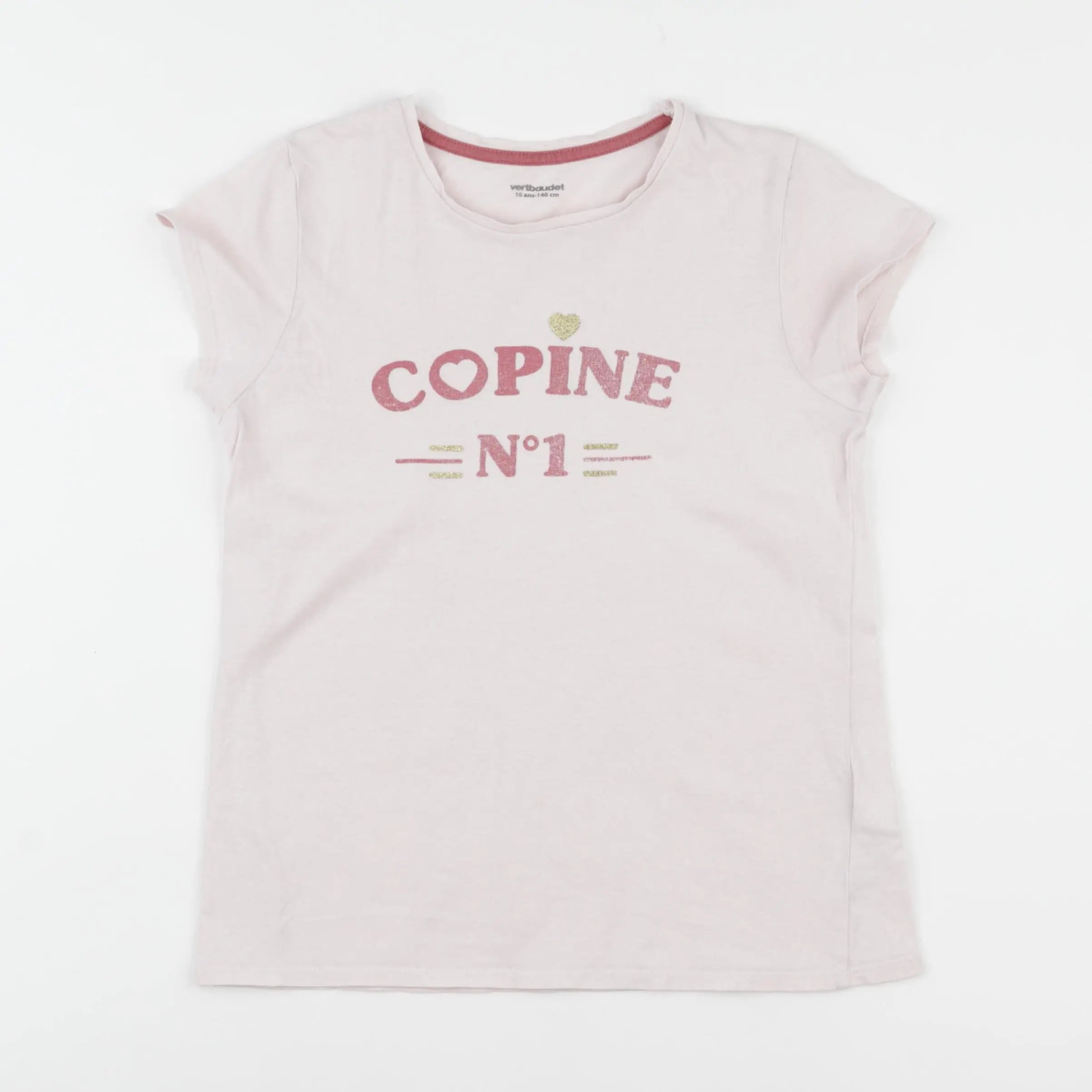 Vertbaudet - tee-shirt rose - 10 ans