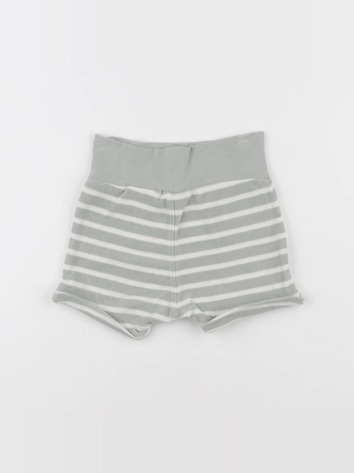 H&M - short vert, beige - 3/6 mois