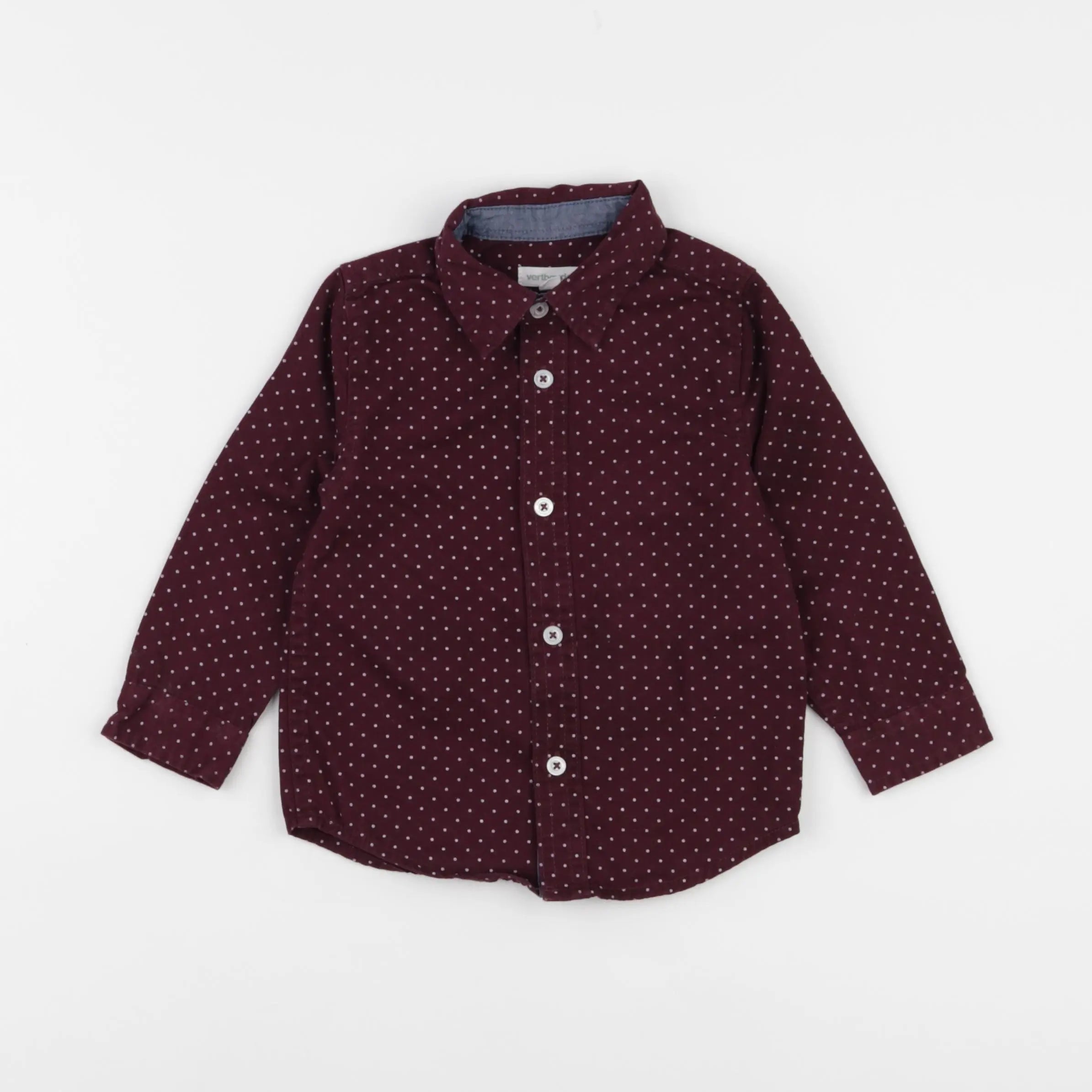 Vertbaudet - chemise rouge - 2 ans