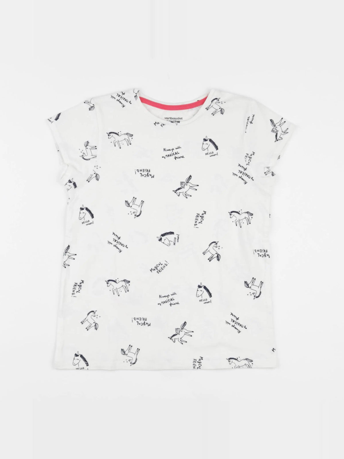 Vertbaudet - tee-shirt blanc - 8 ans