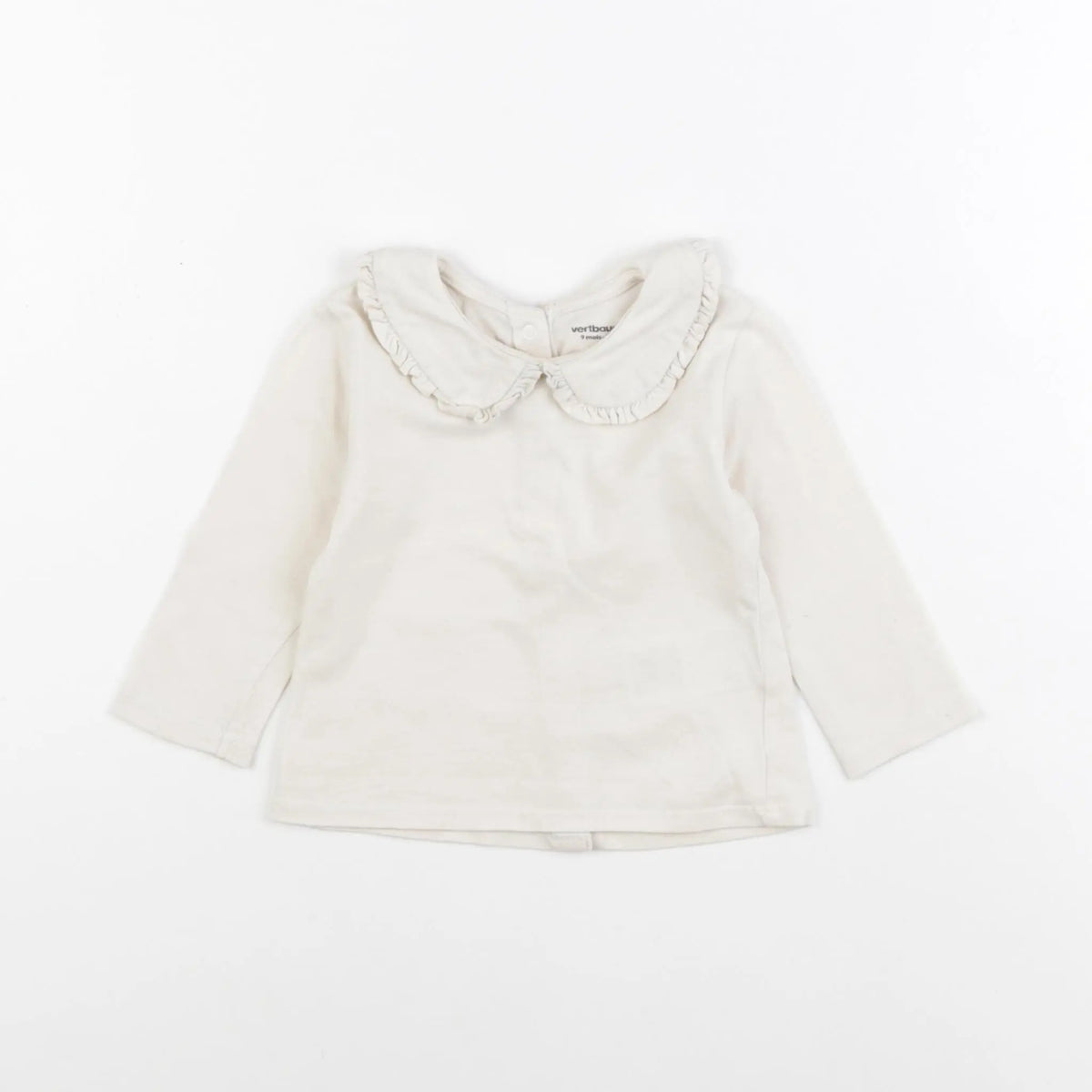 Vertbaudet - tee-shirt beige - 9 mois