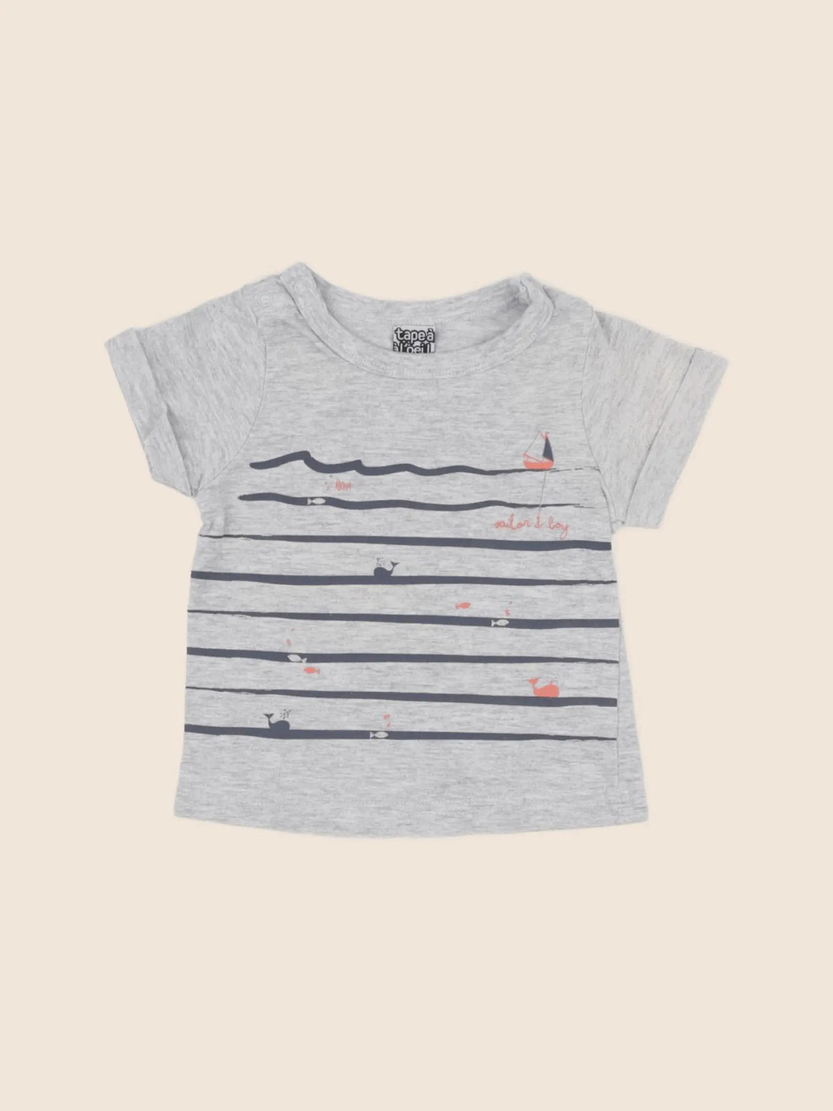 Tape à l'oeil - tee-shirt gris - 3 mois