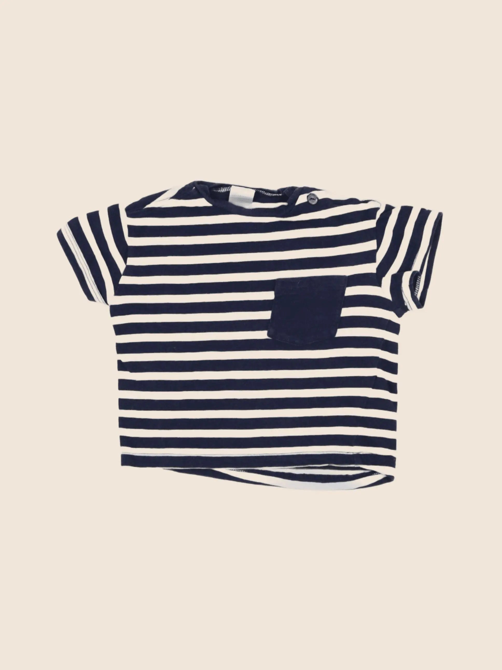 H&M - tee-shirt bleu - 6 mois