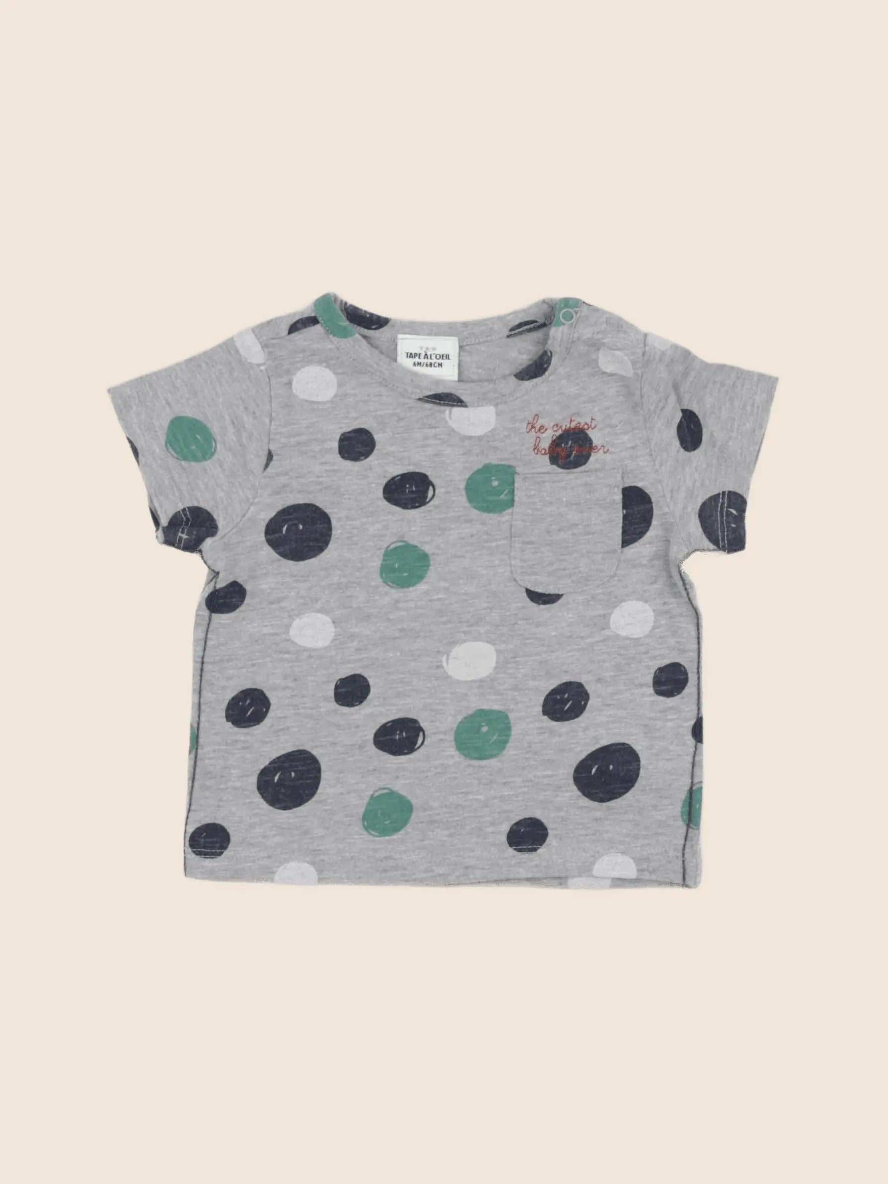 Tape à l'oeil - tee-shirt gris - 6 mois