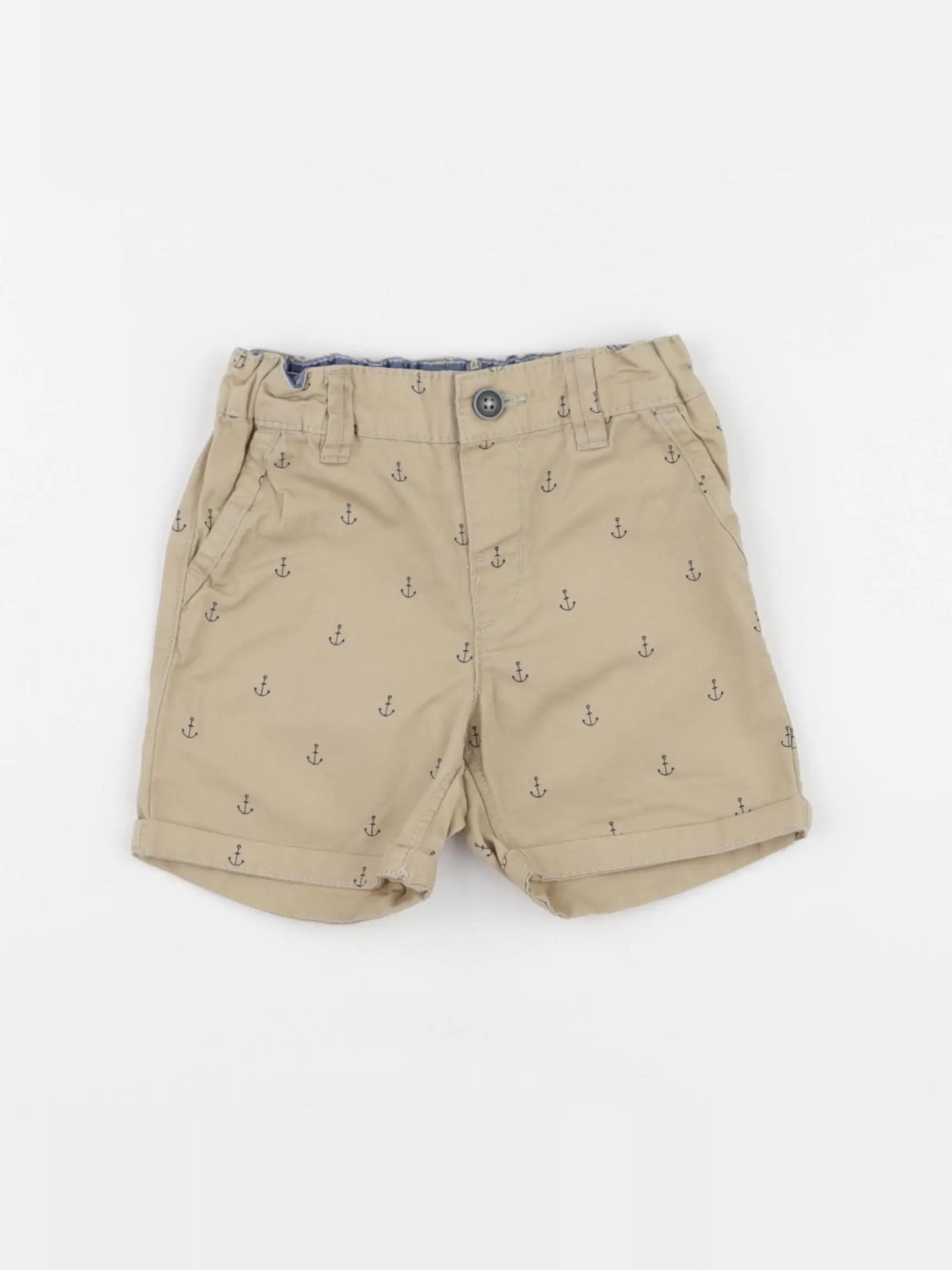 H&M - short beige - 6/9 mois